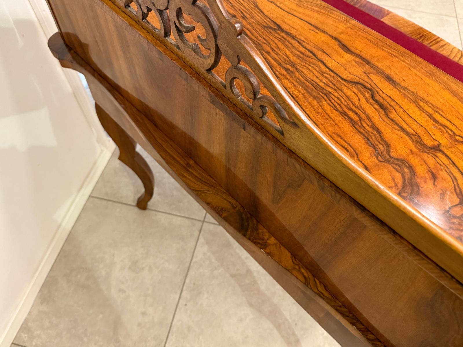 Spätbiedermeier Damen Sekretär Schreibtisch Nussholz G2261