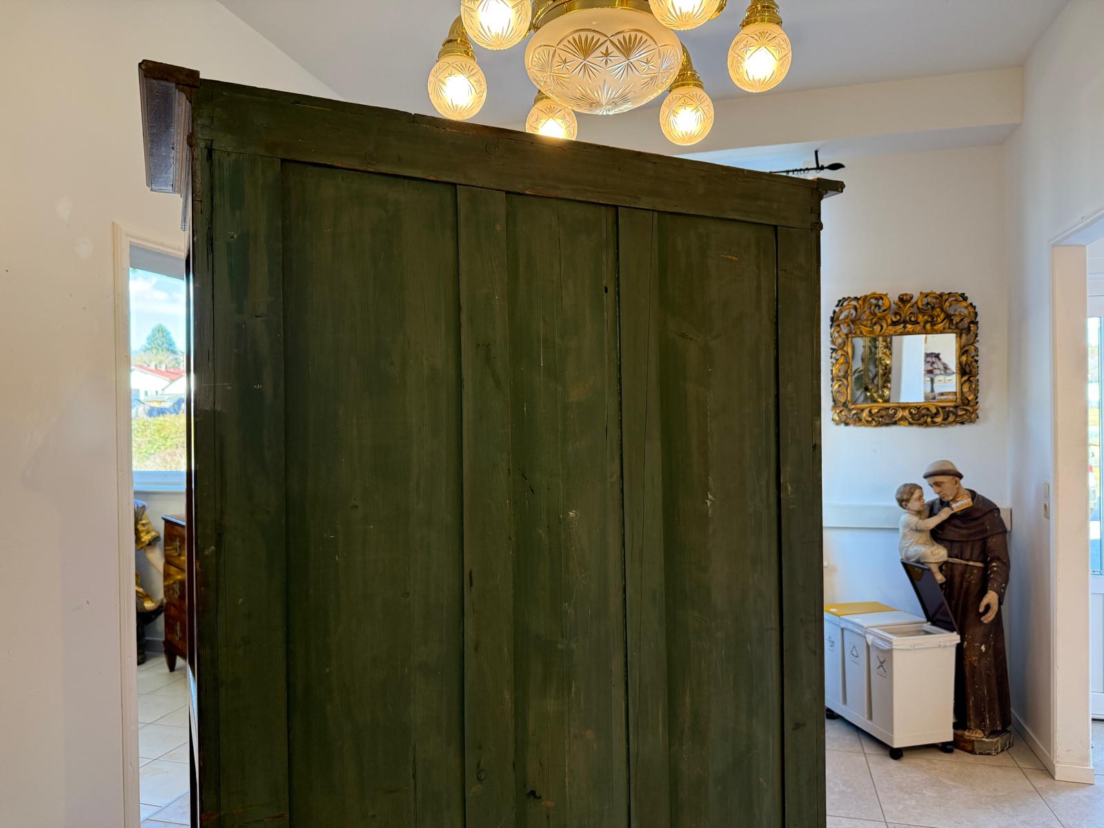 Jugendstil Spiegelschrank Kleiderschrank Bücherschrank Antik Restauriert D1190 