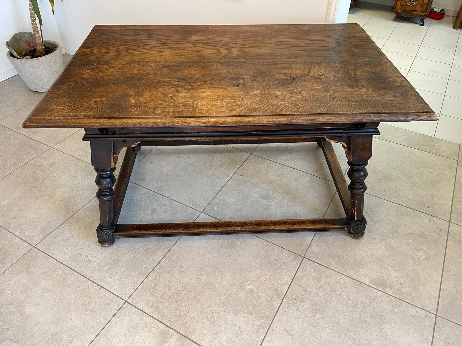 Uriger bäuerlicher Barocktisch Bauerntisch Urig Landhaustisch um 1800 G1122