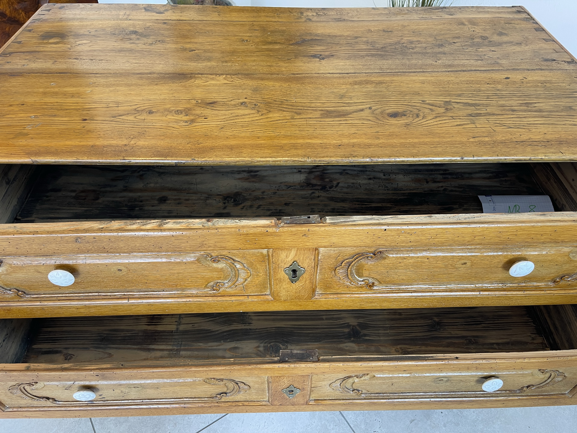biedermeier_66b2EFCX1HmHjaZ Barock Kommode Eichenholz Knochenbarock mit Schnitzarbeit A4301