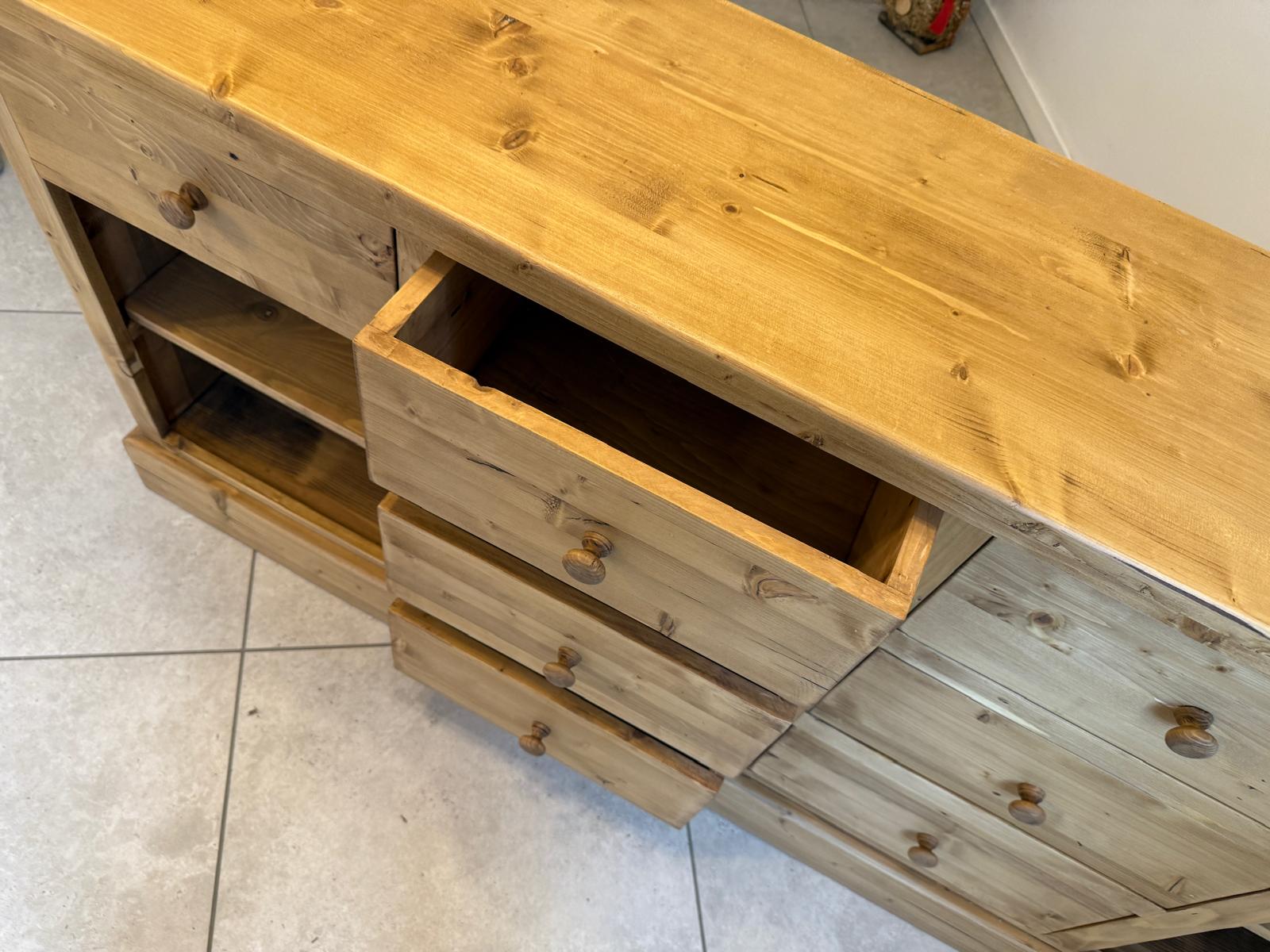 Antike 8 Ladenkommode Ladenschrank Apothekerschrank Weichholz G2315