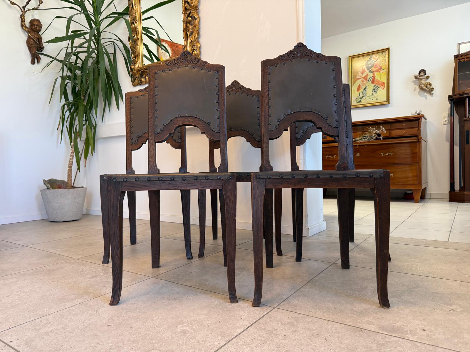 Enemble von 5 Historismus Ensemble Sessel Stuhl G1999