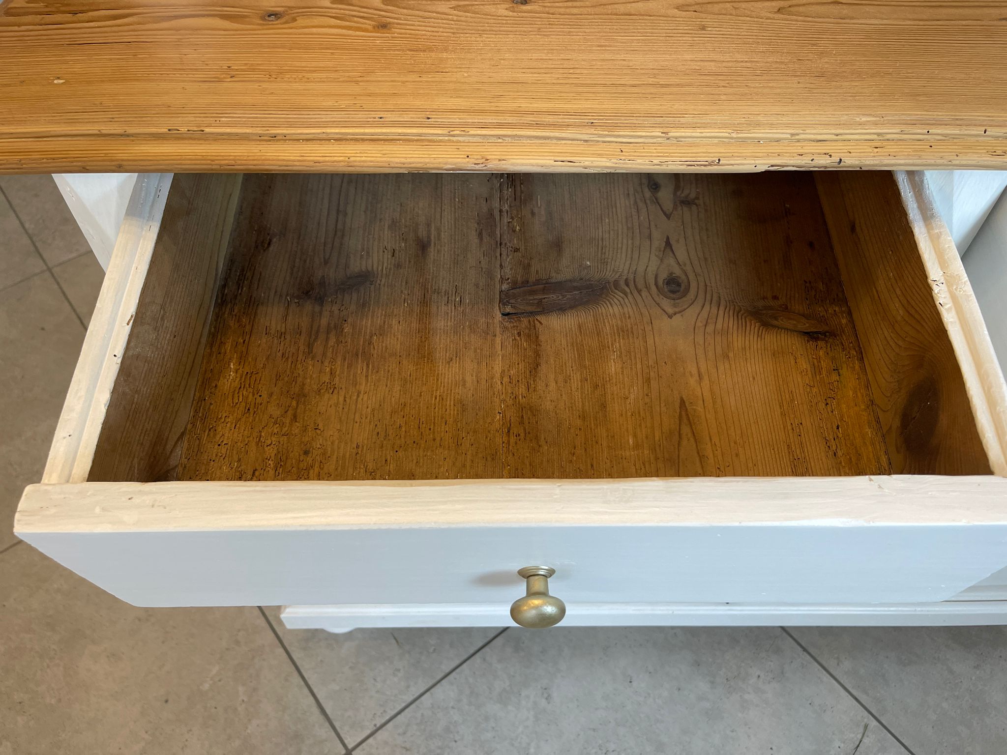 Aufsatzbuffet Küchenkredenz Bauernschrank Aufsatzkommode Chabby Chic G1607