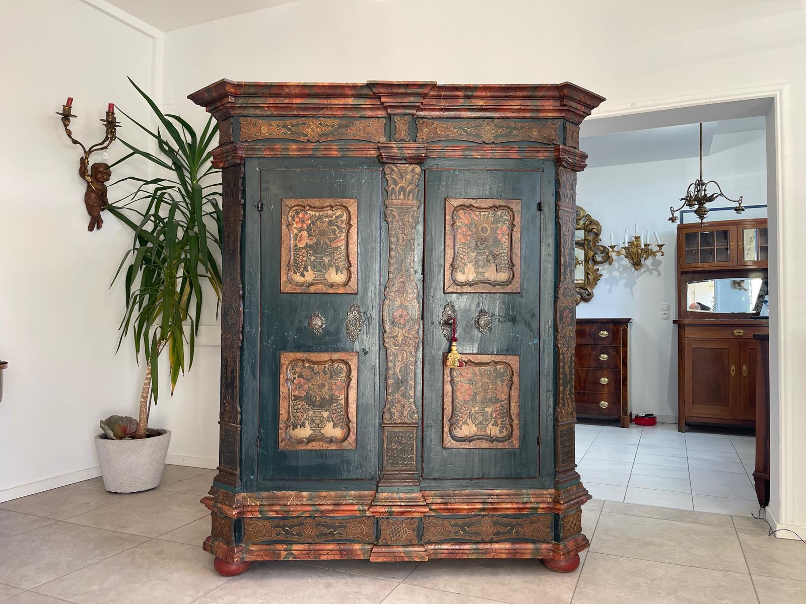Bayrischer Bauernschrank Schrank Handbemalt A5498