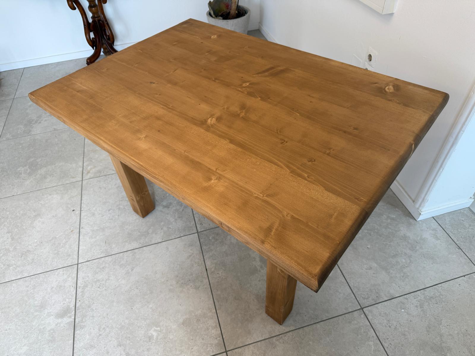 Massiver Bauerntisch Naturholz Fichte Esstisch Wandtisch G1804