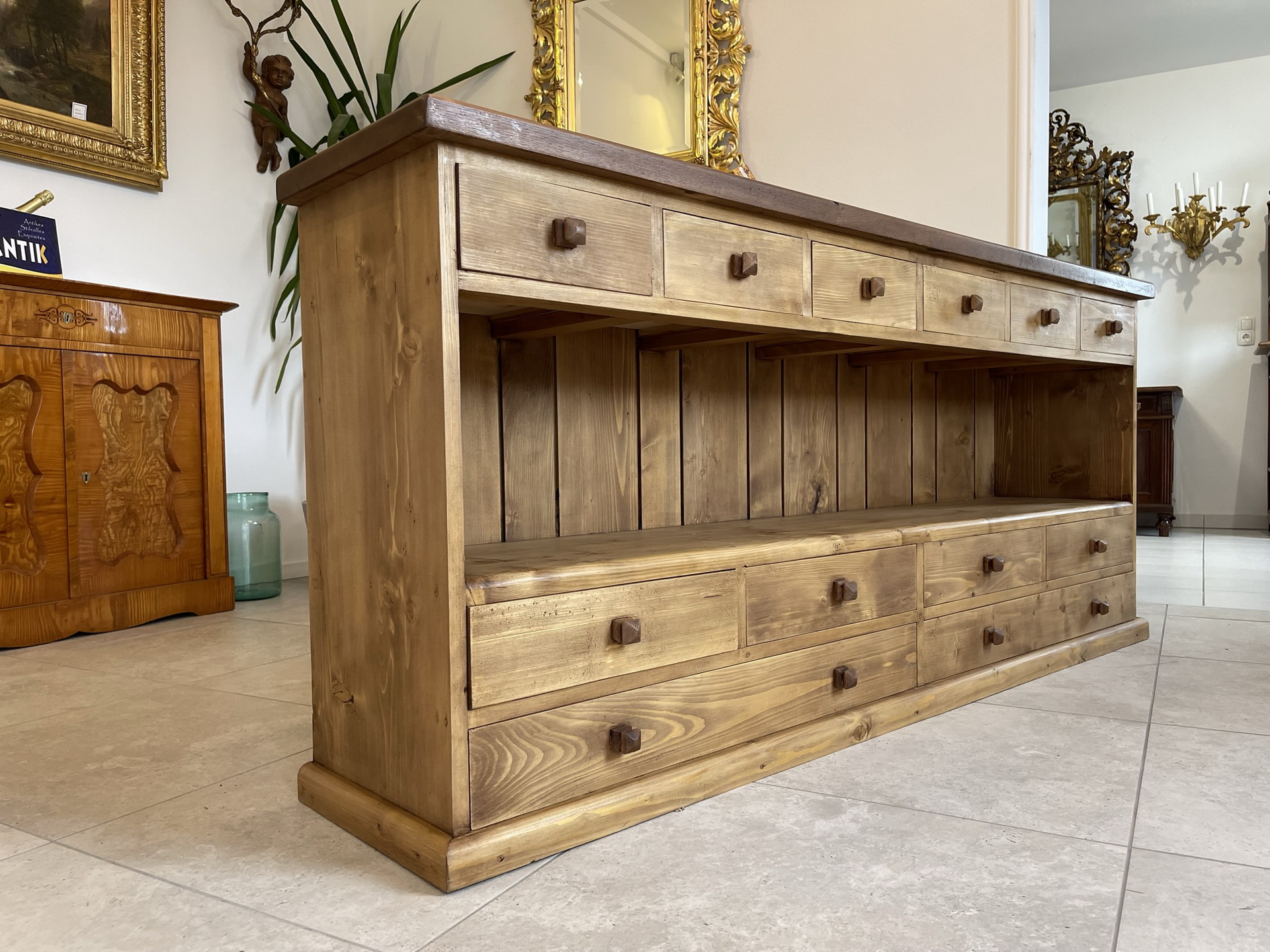 biedermeier-barock_28V2oDfWUnvItup praktische 12 Laden Kommode Anrichte Sideboard B1215