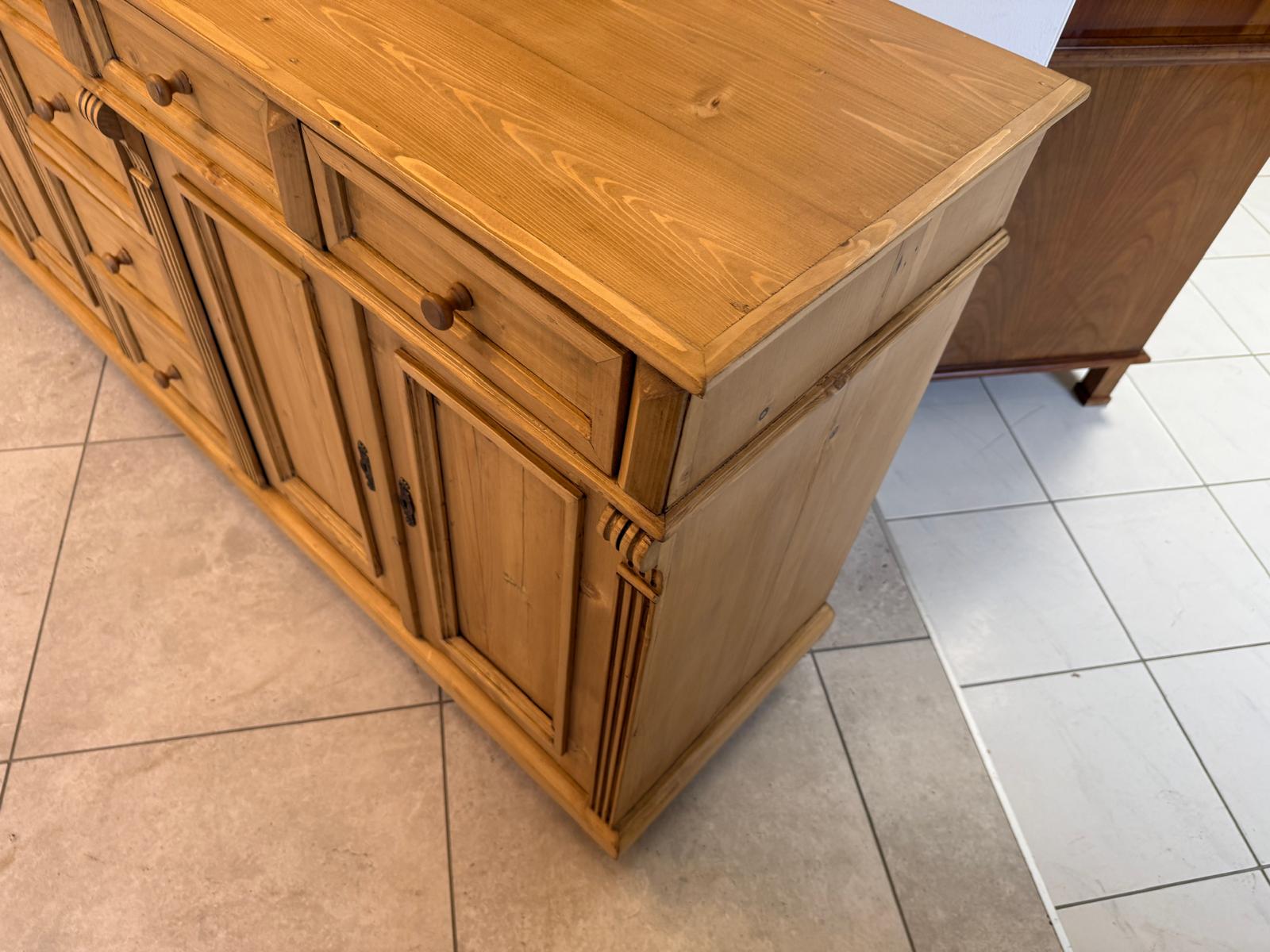 Massiver Apothekenschrank 8 Ladenkommode Ladenschrank Weichholz G2362