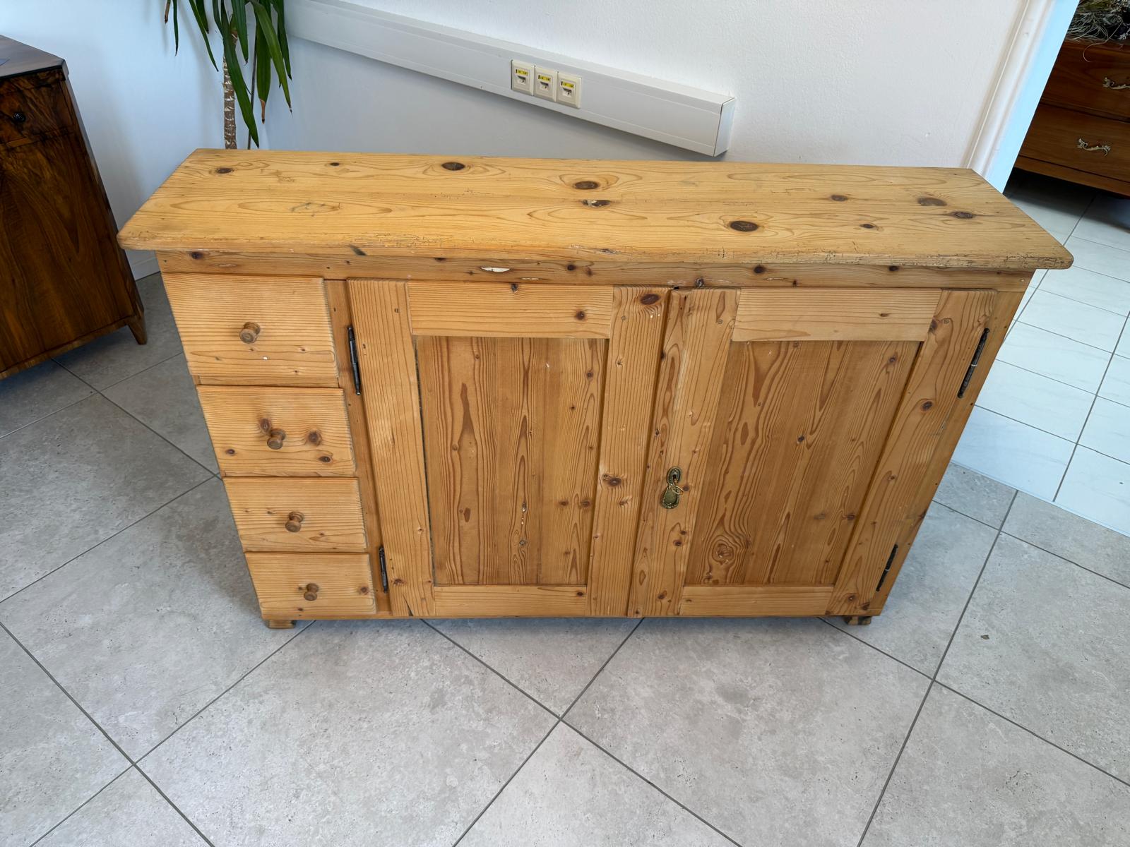 Bäuerliche Biedermeier Anrichte Kommode Kasterl Sideboard G1945