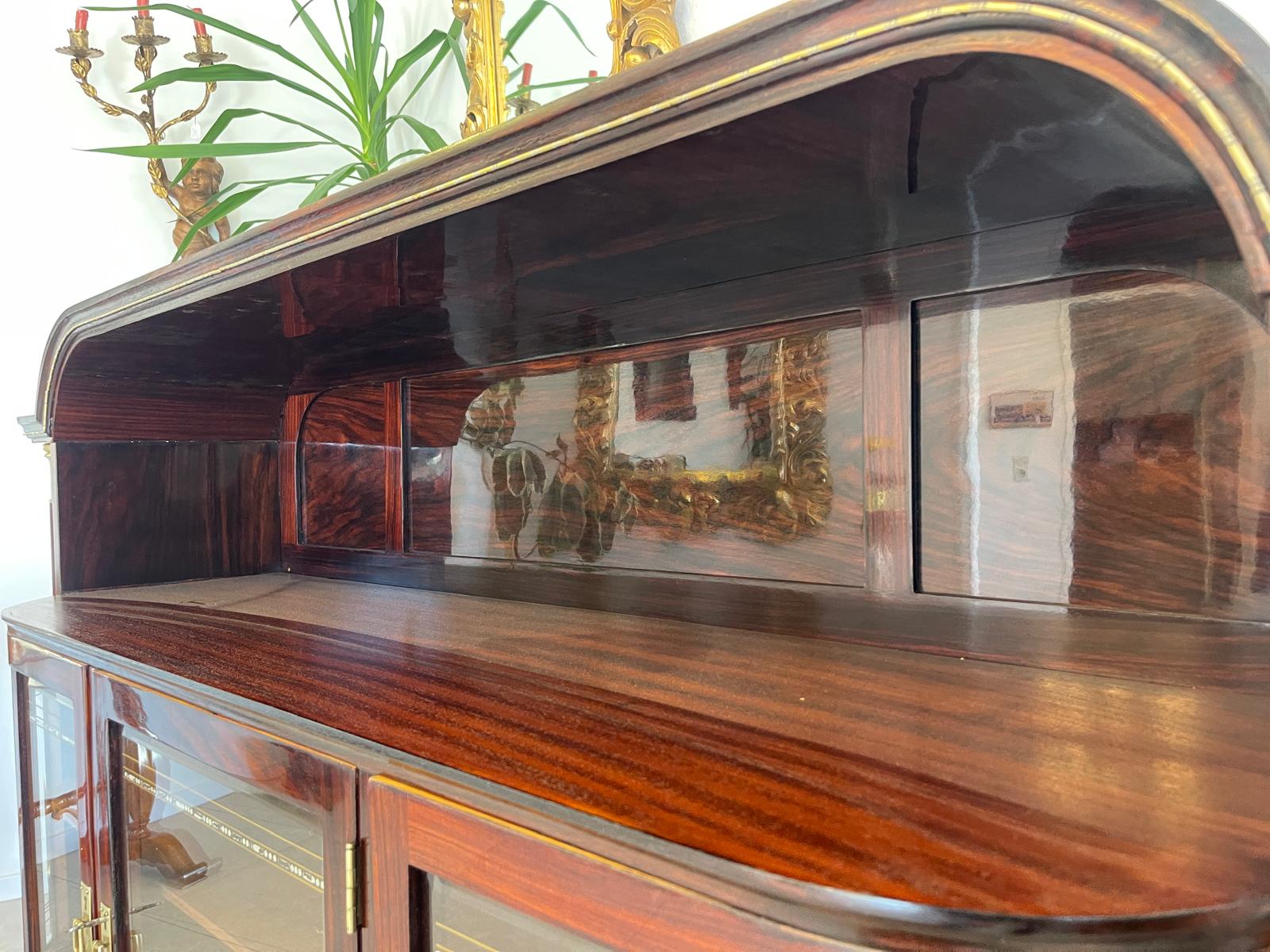 Sale Restauriertes Jugendstil Designerbuffet Aufsatzbuffet Bücherschrank G1376