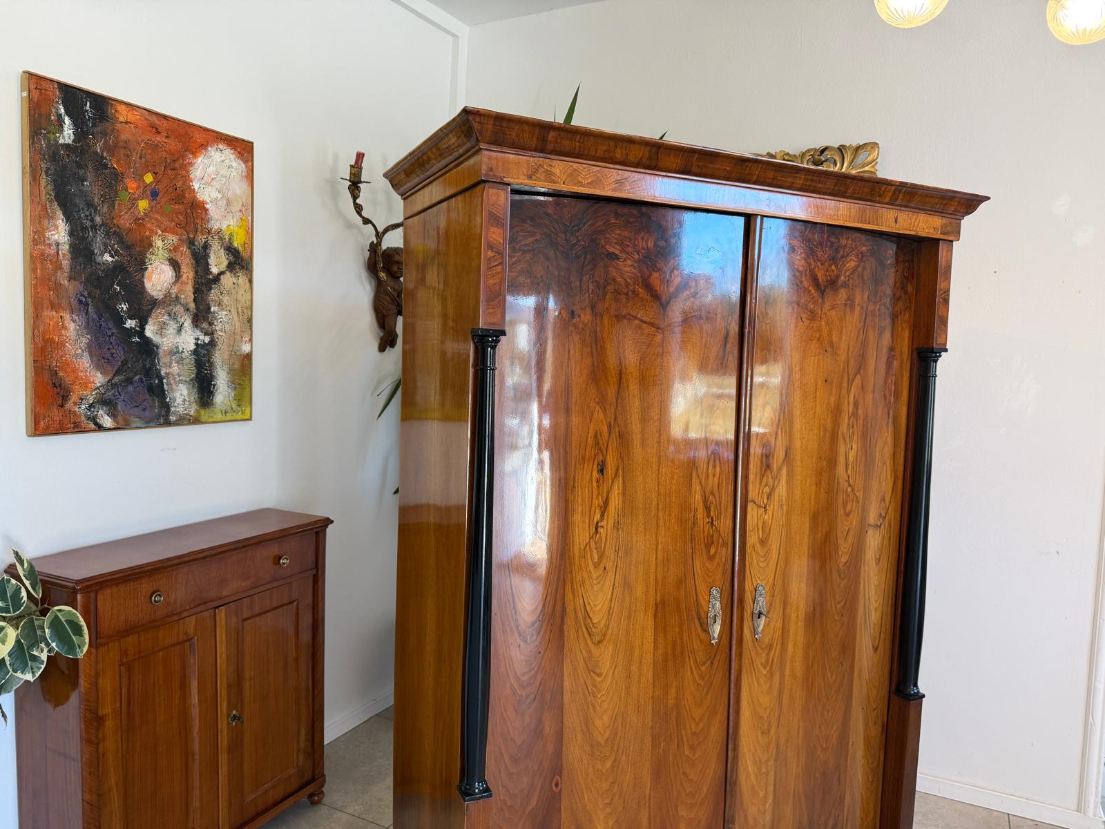 Sale Empire Säulen Hallenschrank Restauriert Antik Antiquität D1209