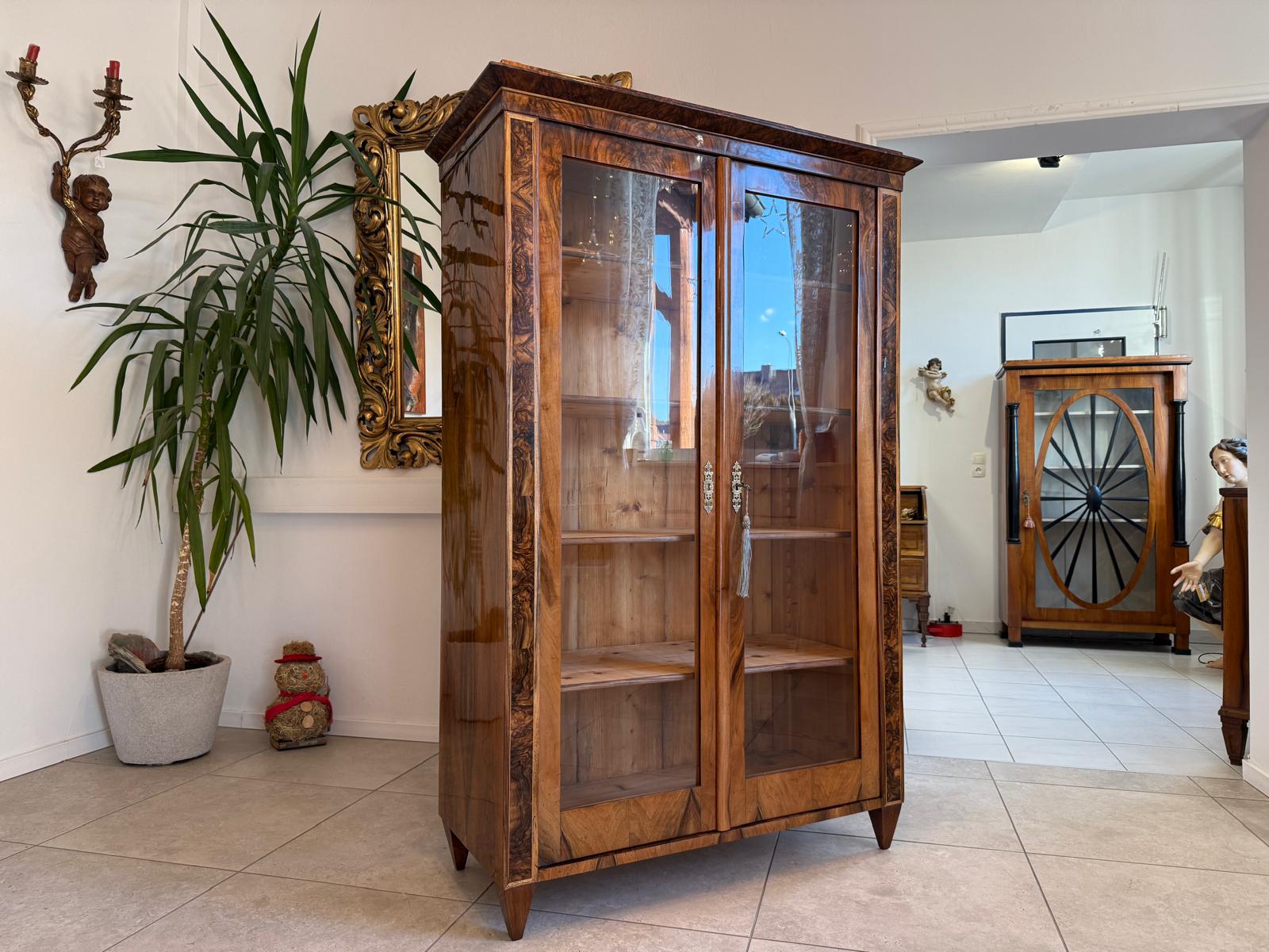 SALE Restaurierte Biedermeier Vitrine Bücherschrank Sammlervitrine Antiquität G2346