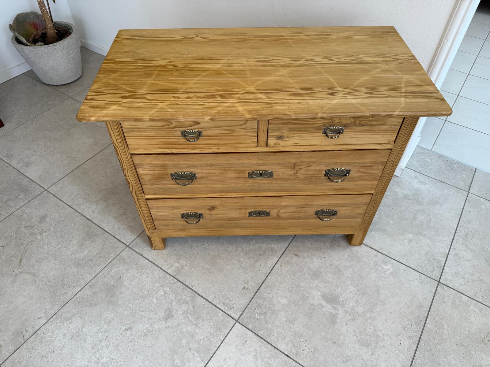 Originale Jugendstil 4 Laden Kommode Anrichte Bauernmöbel G1841