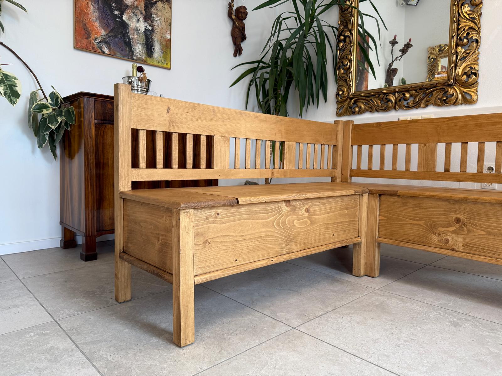 Bauernstube Eckbankgruppe Bauernstube mit Truhenfunktion Naturholz G2140