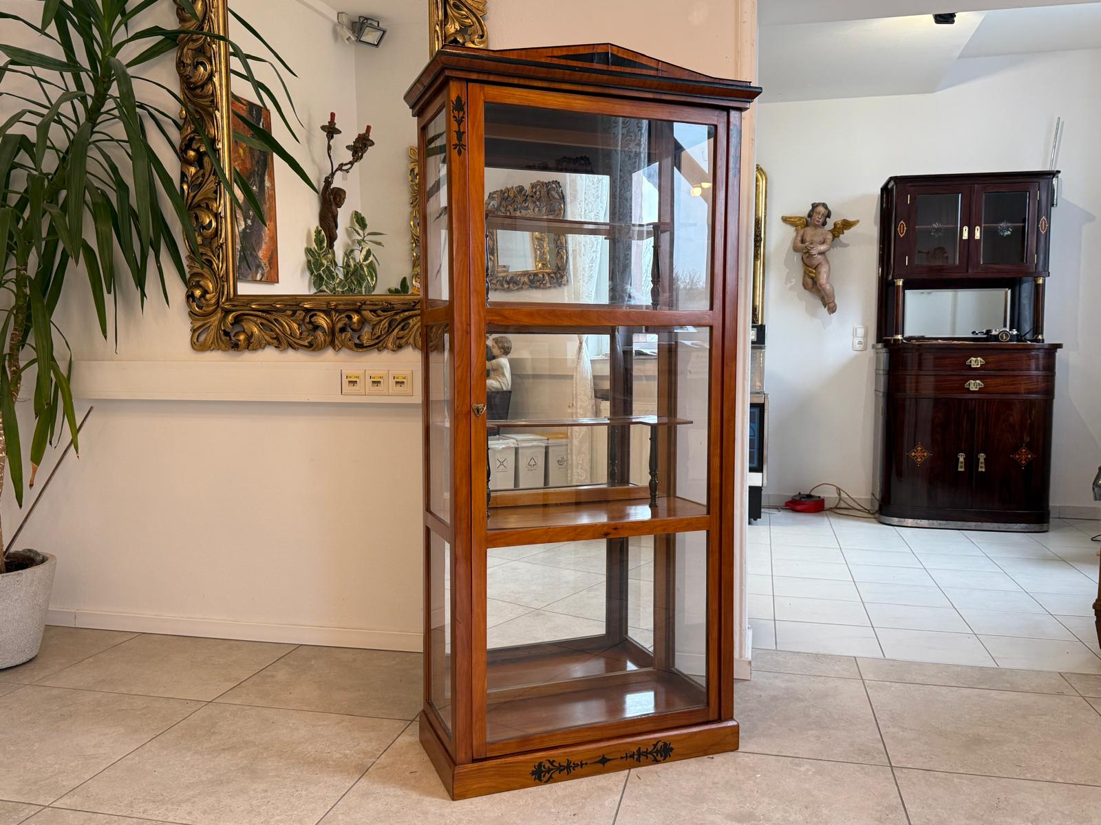 Antiquität Biedermeier Vitrine Bücherschrank Antiquität D1150