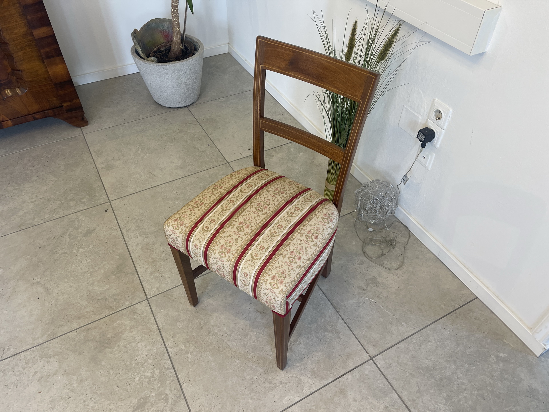 Biedermeier17 Restaurierter Englischer Sessel Nussholz Stuhl A4277