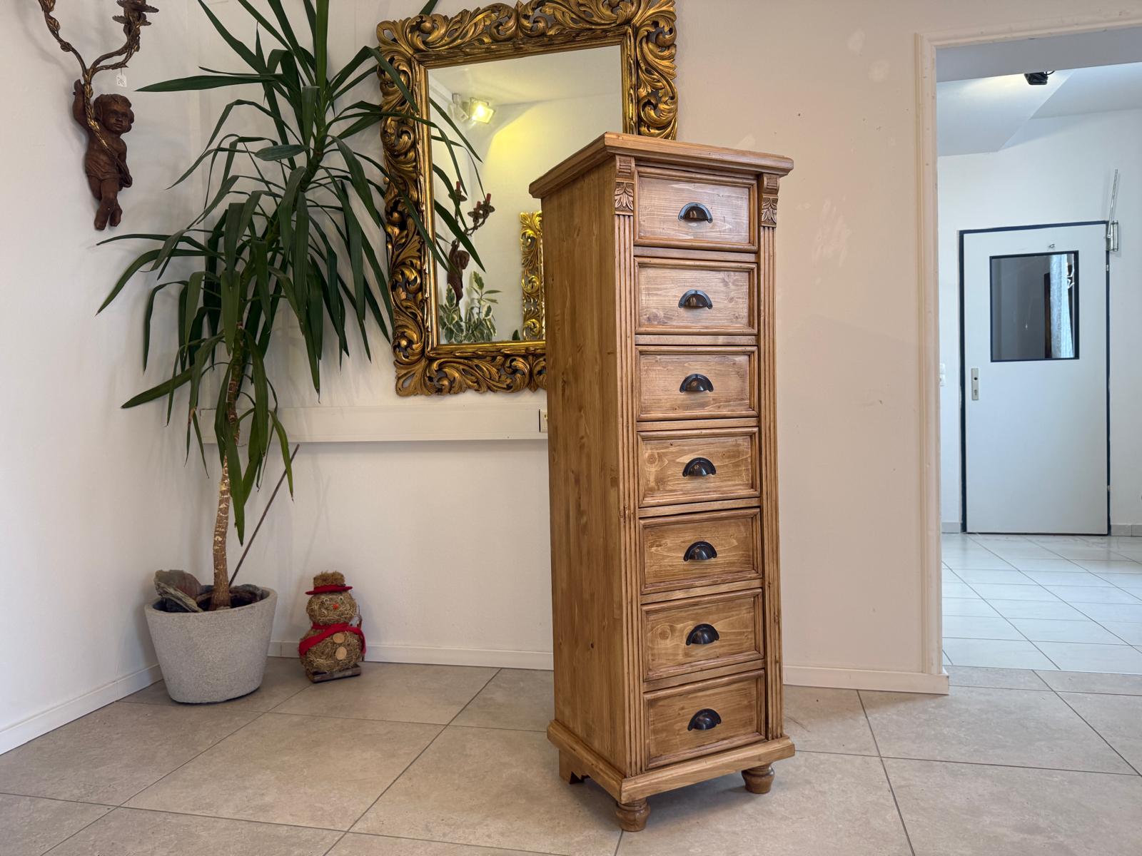 Bäuerliche Ladenkommode Apothekenschrank 7 Ladenkommode D1022