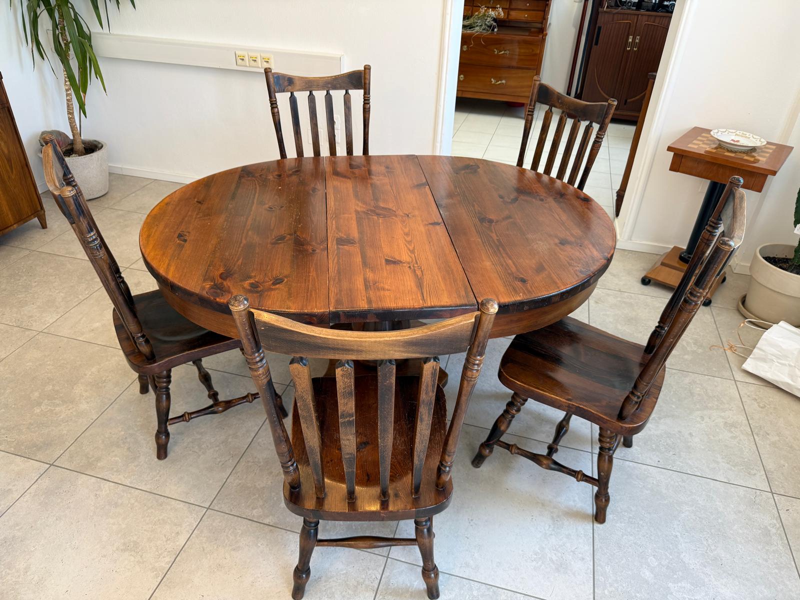 Bauernstube Speisezimmergruppe Tisch 5 Sessel  G1901