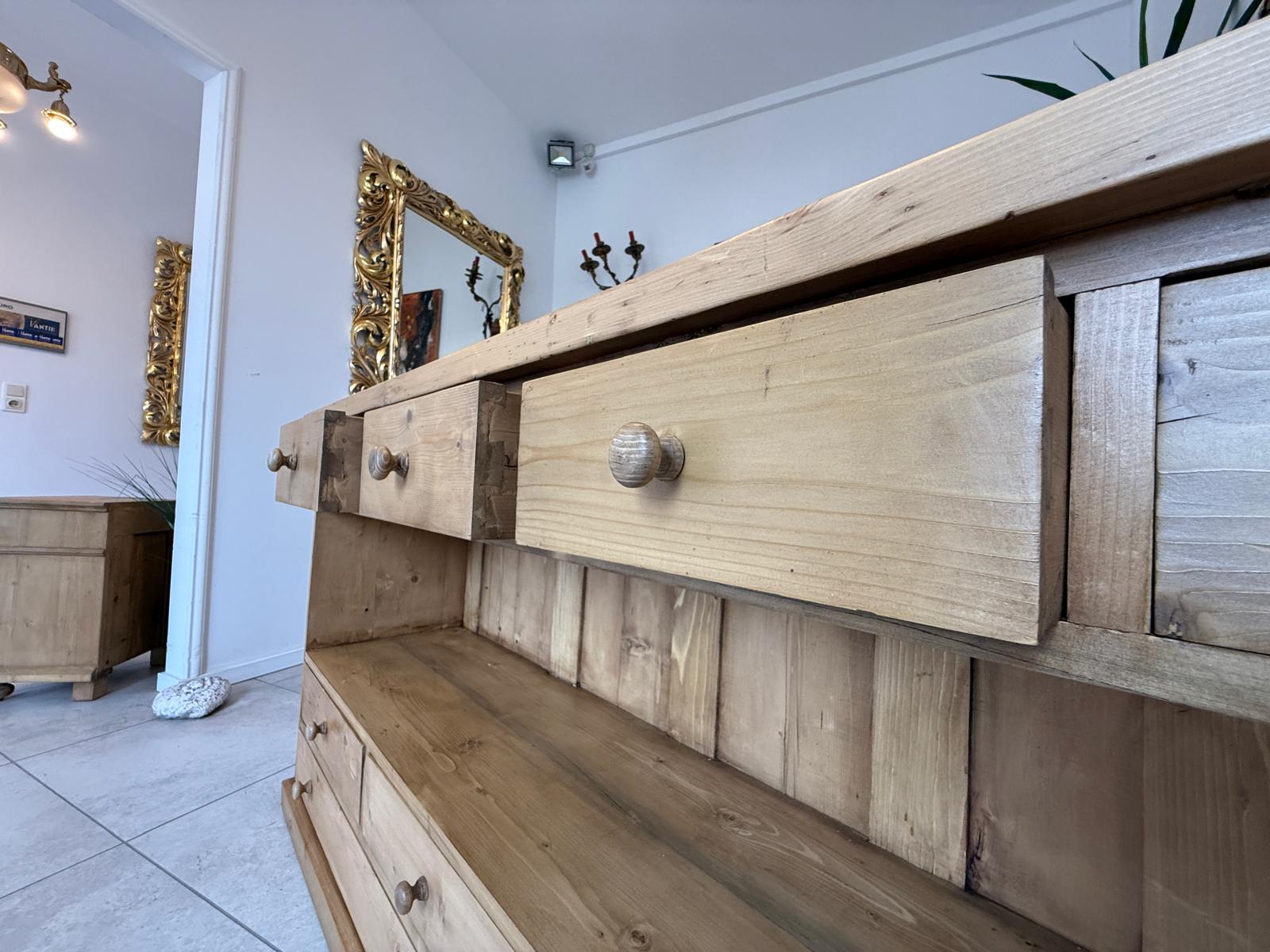 Praktische bäuerliche 12 Laden Kommode Anrichte Sideboard G2069