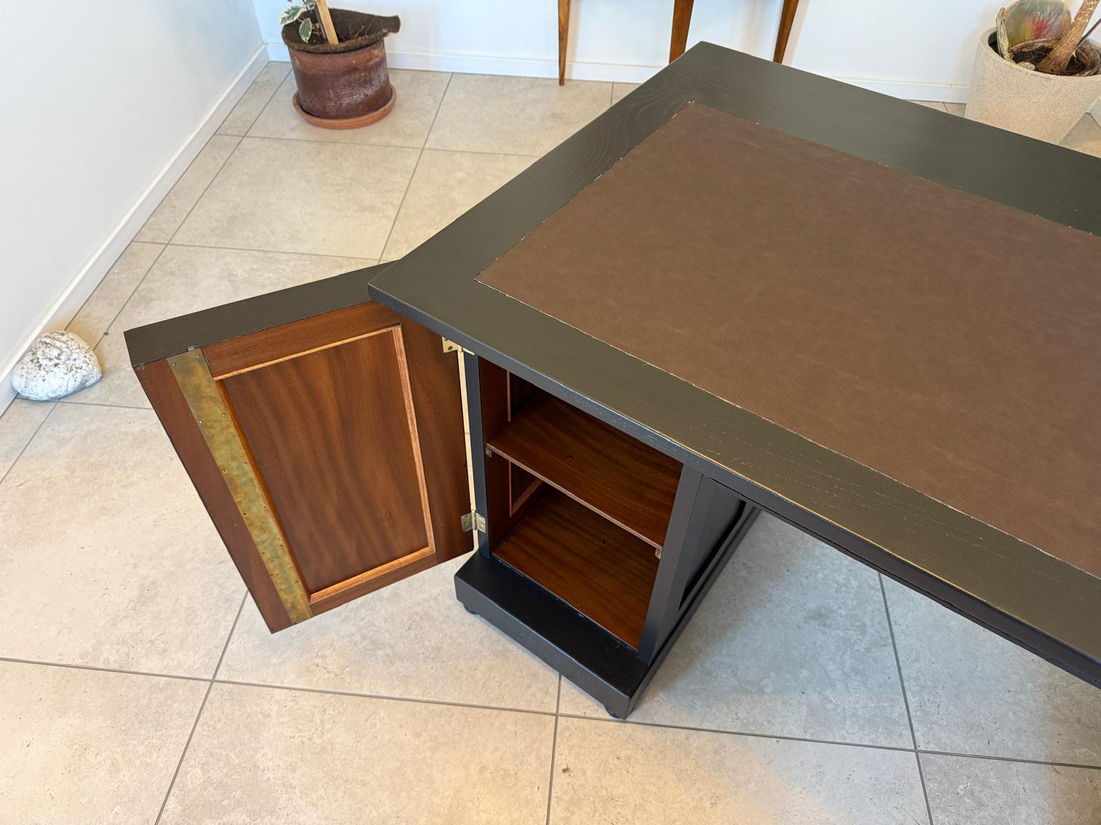 Restaurierter Jugendstil Schreibtisch Sekretär Freisteher Originalstück G2274