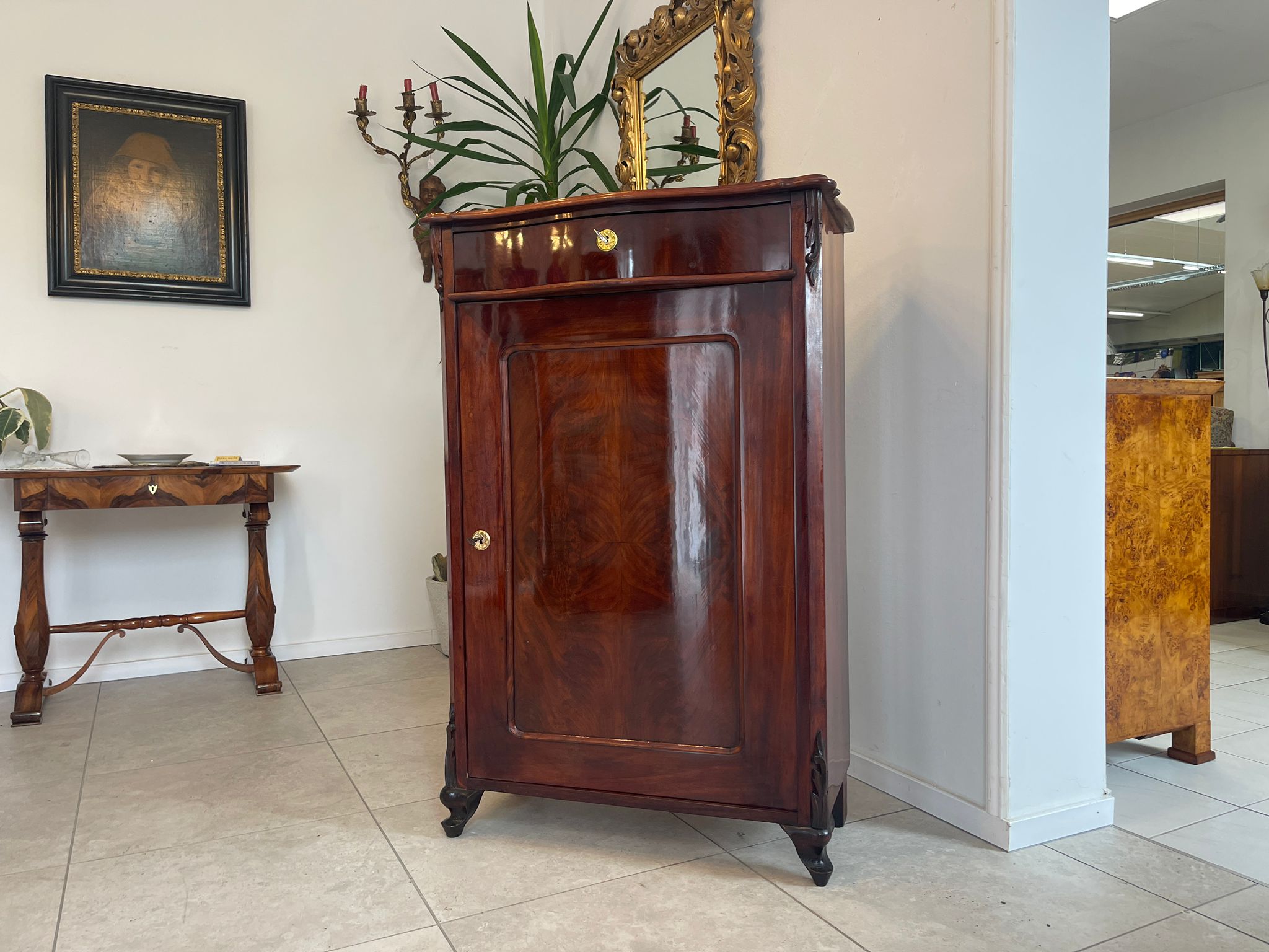 Spätbiedermeier Vertiko Halbschrank Antiqutität Rarität G1614