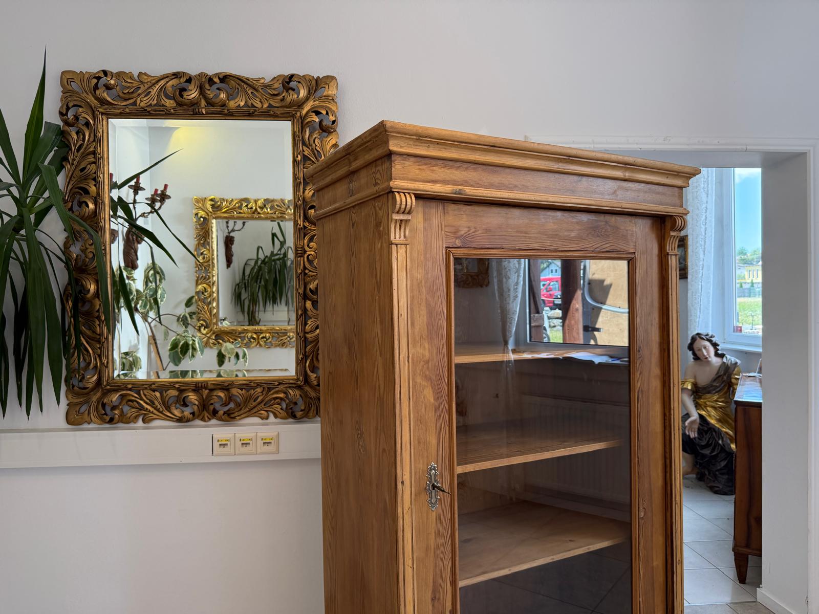 Gründerzeit Vitrine Bauernvitrine Bücherschrank Bauernschrank D2648