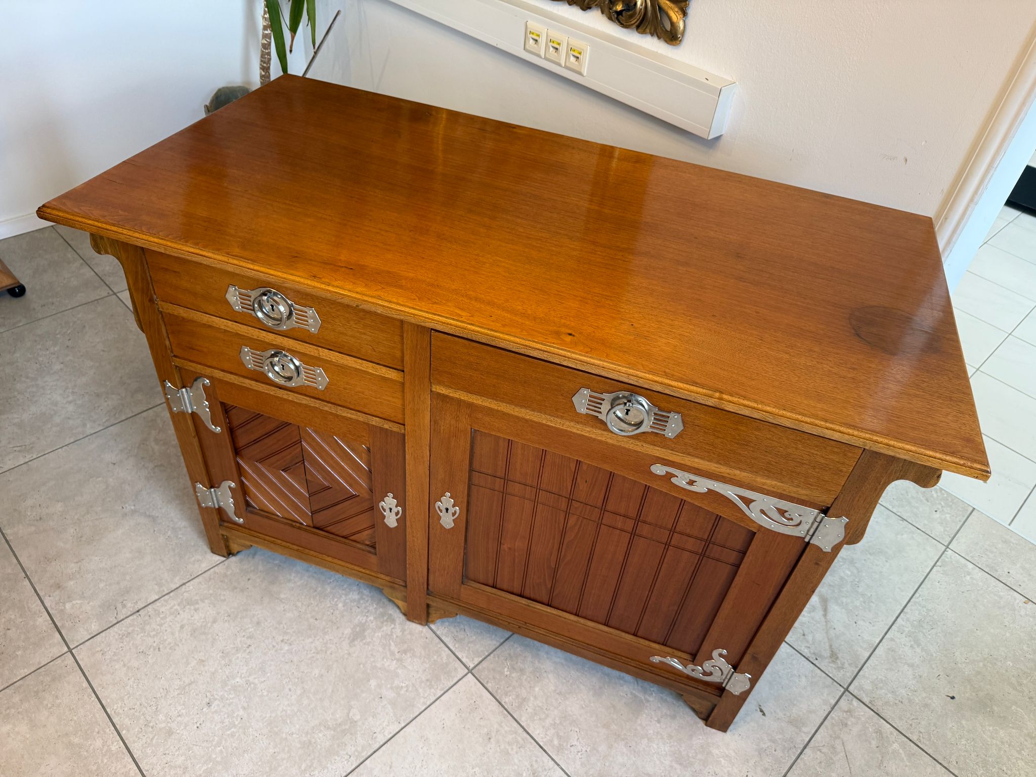 Jugendstil Anrichte Sideboard Antik Vintage Restauriert A4986