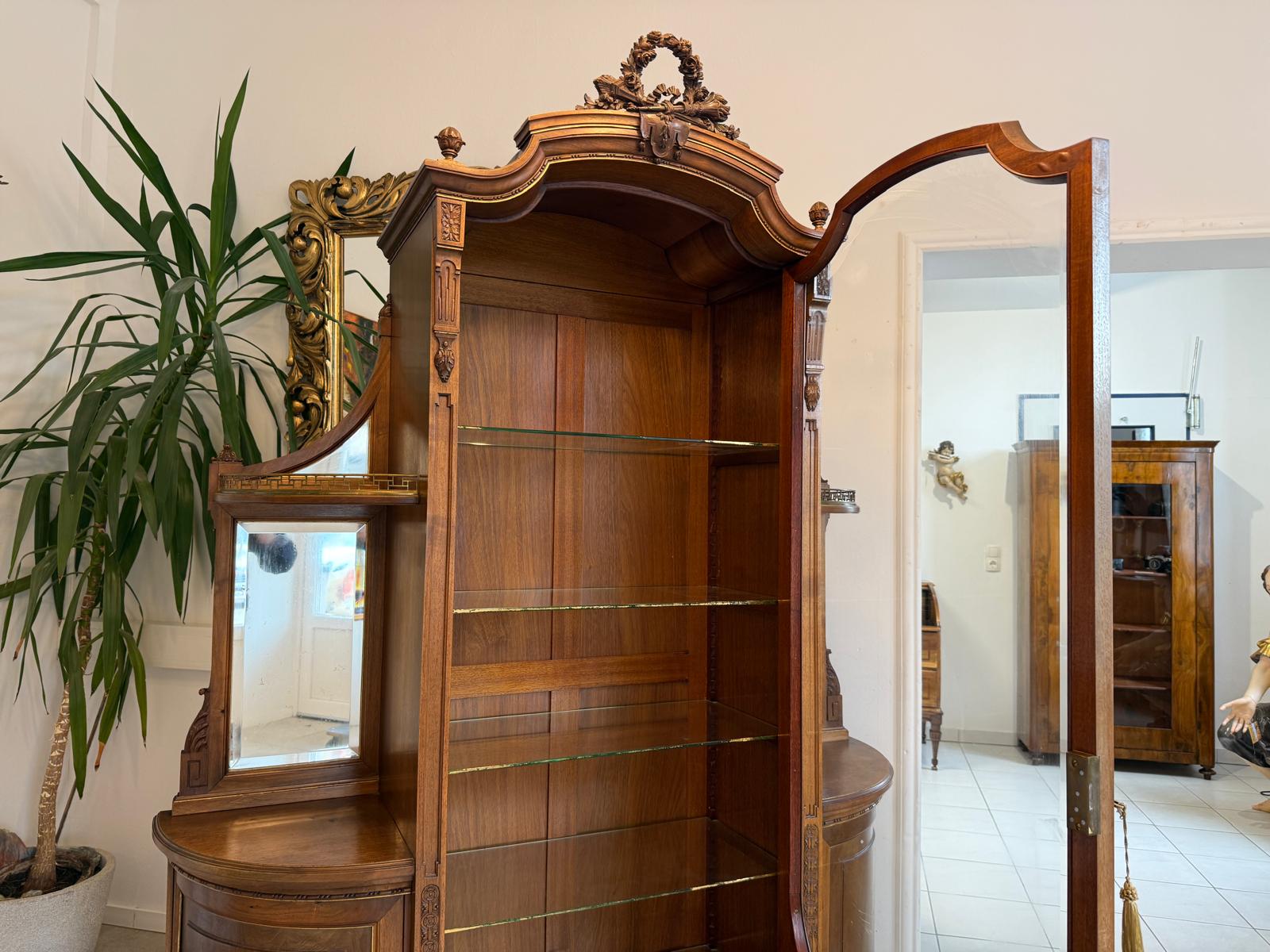 SALE Gründerzeit Vitrine Bücherschrank Sammlervitrine Antiquität G2254