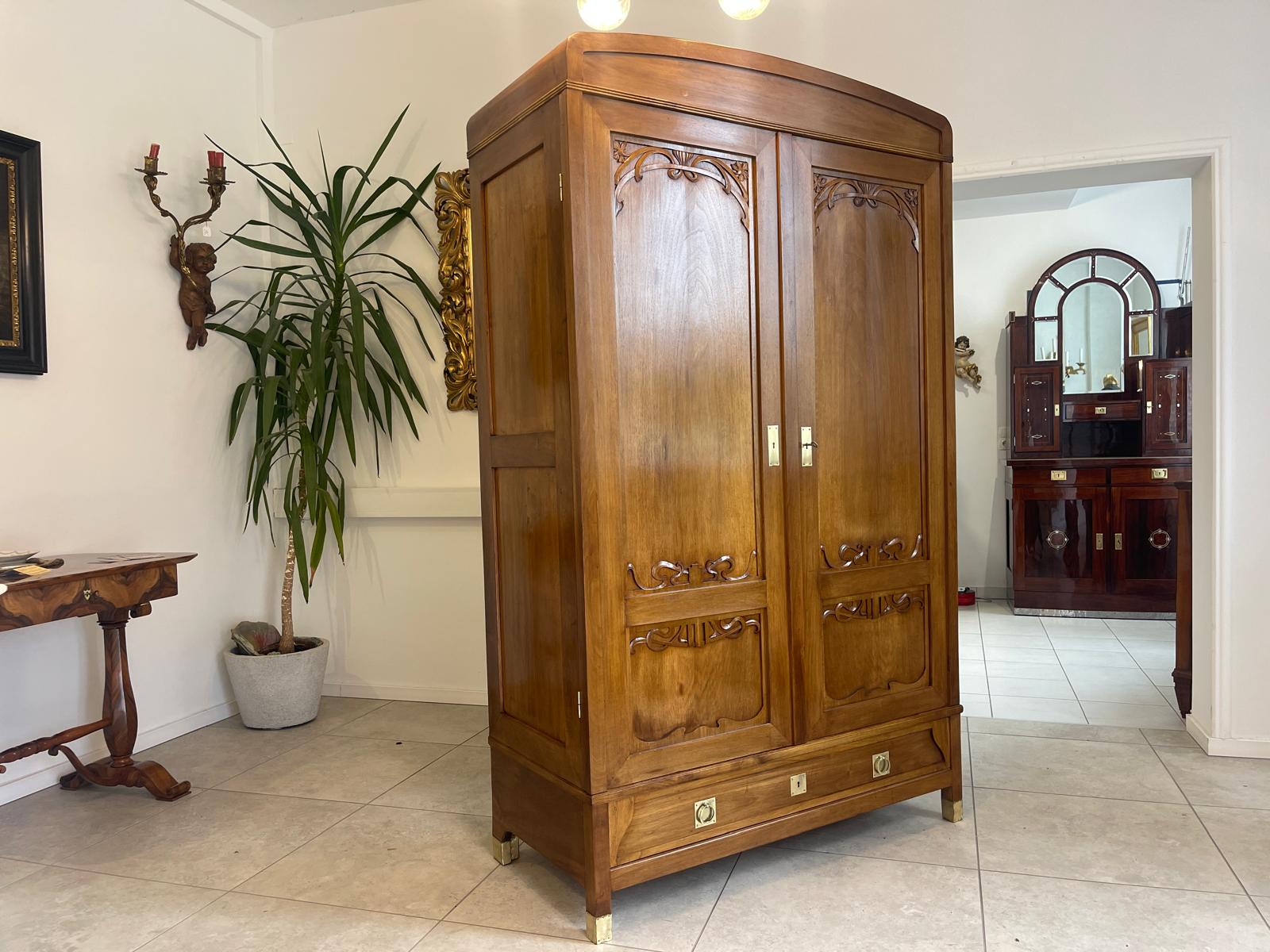 Jugendstil Schrank Kleiderkasten Jugendstil Bücherschrank G1515