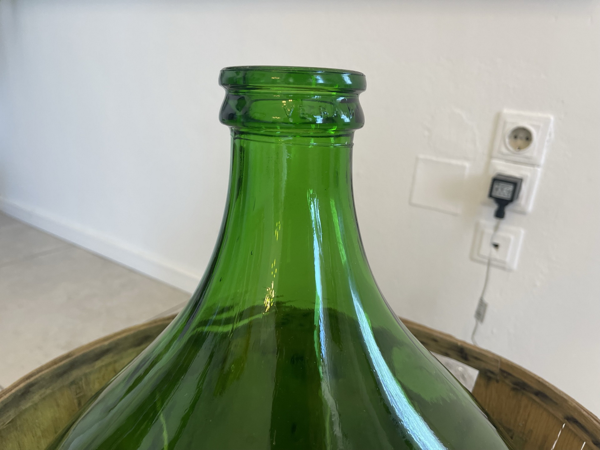 bauernstube_176 Alte Ballonflasche Weinballon, Gärballon, Ballonflasche B1744Fl