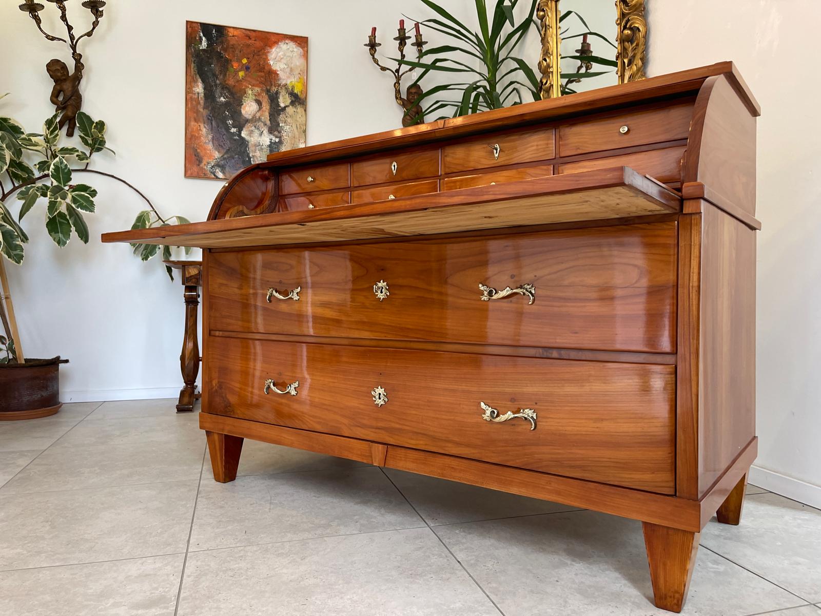 Sale Restauriert Barocker Sekretär Schreibtisch Wurzelholz G1682
