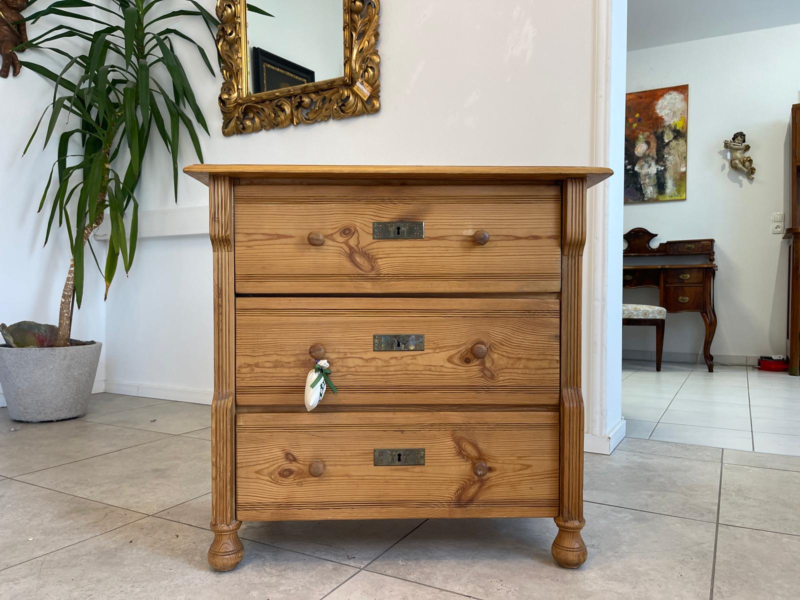 Originale 3 Laden Kommode Gründerzeit Ladenkommode Holzkommode G1195