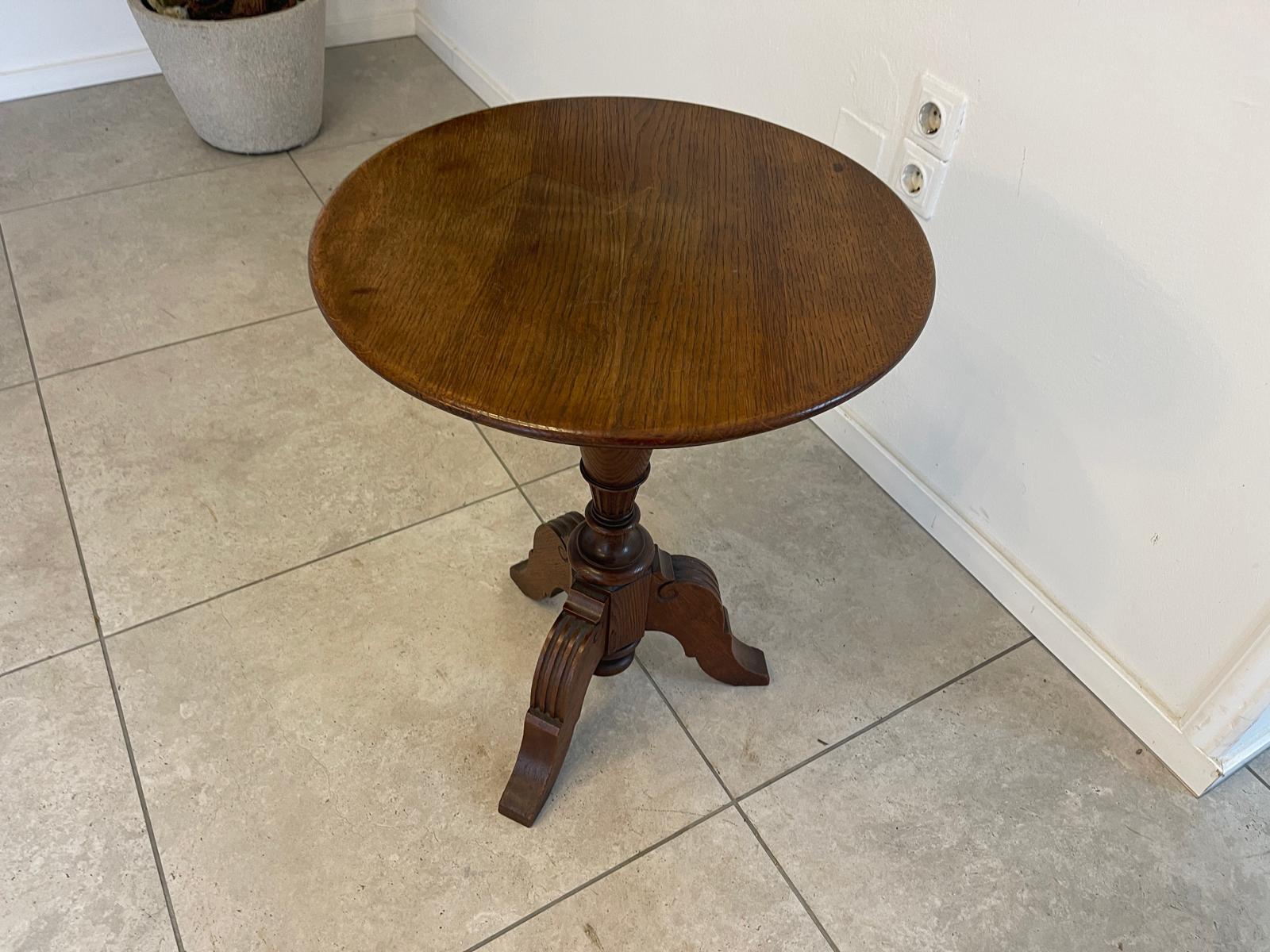 Alter Historismus Beistelltisch Rund Abstelltisch A5482