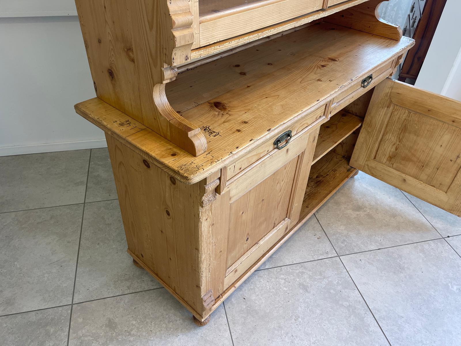 Jugendstil Naturholschrank Küchenbuffet Küchenschrank Küchenkredenz G1710