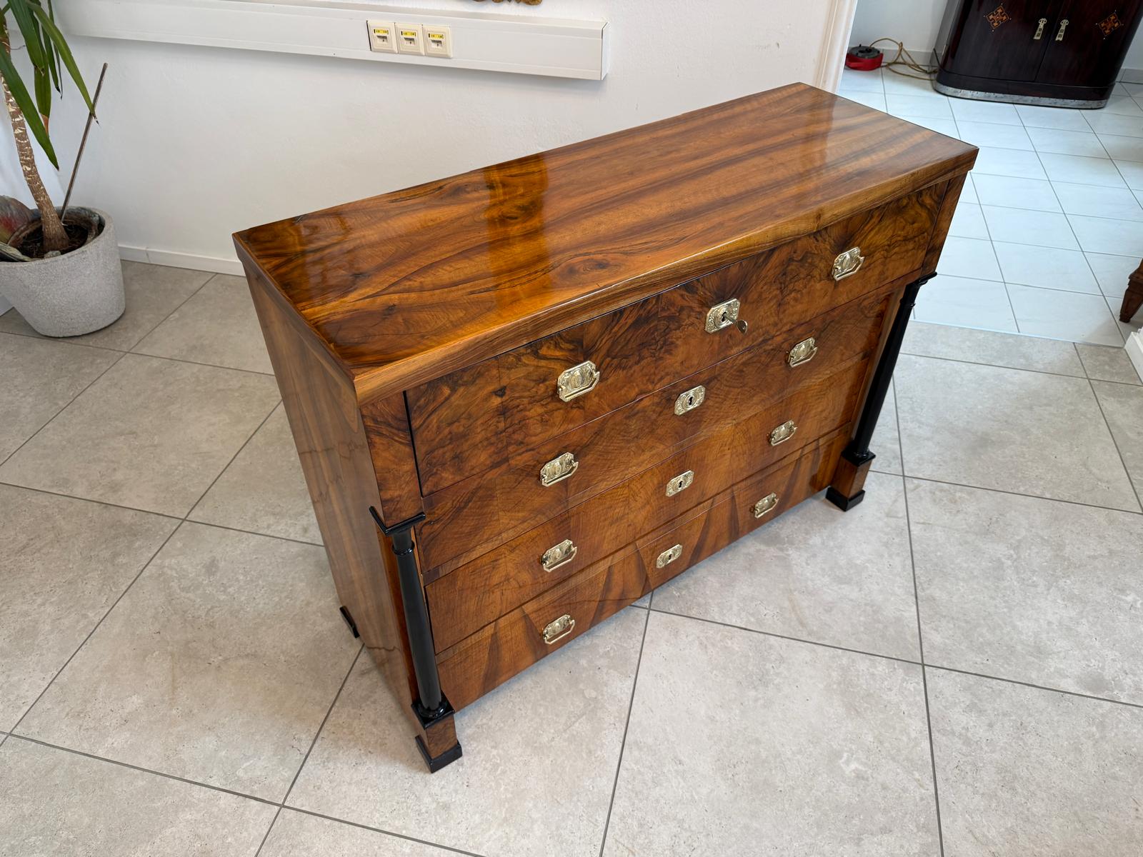 Sale Restaurierte Biedermeier Schreibkommode Nussholz Antiquität D1192