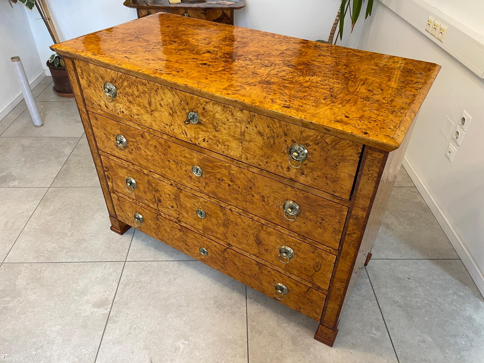 Restaurierte Biedermeier Schreibkommode Sekretär Nussholz Antiquität G1506
