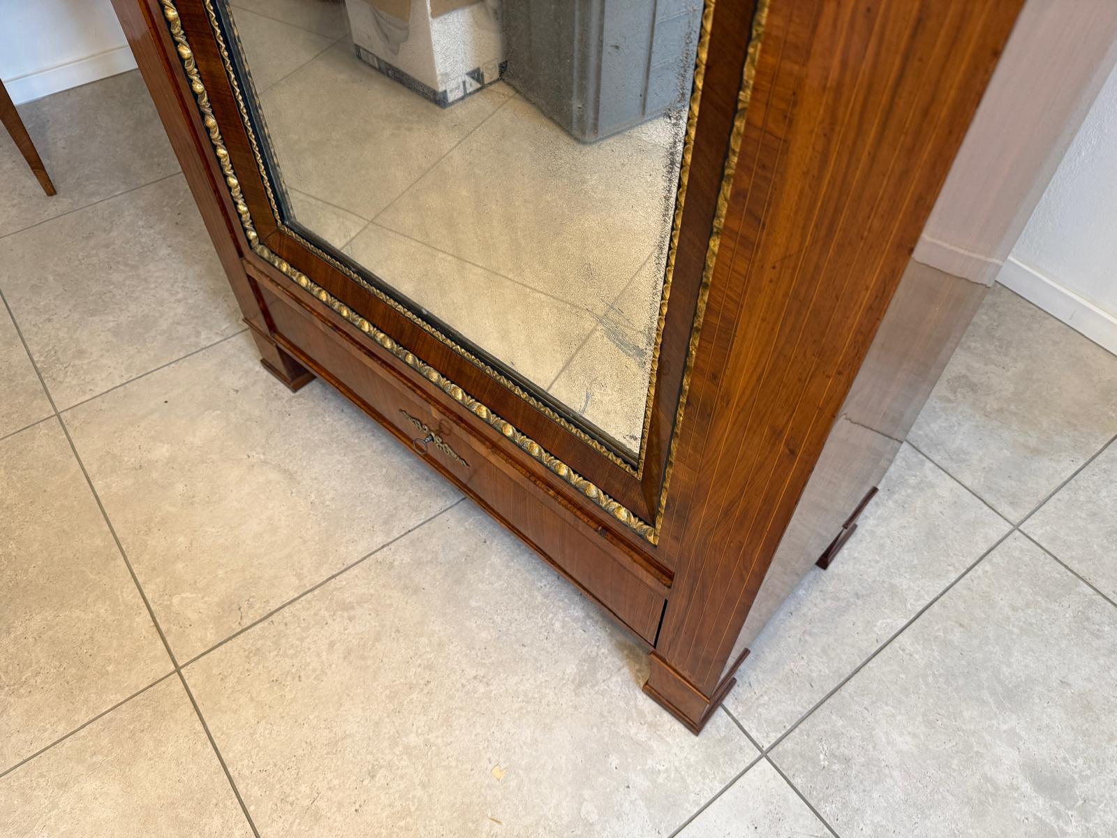 SALE Restaurierter Biedermeier Schrank Spiegelschrank Antiquität G2309