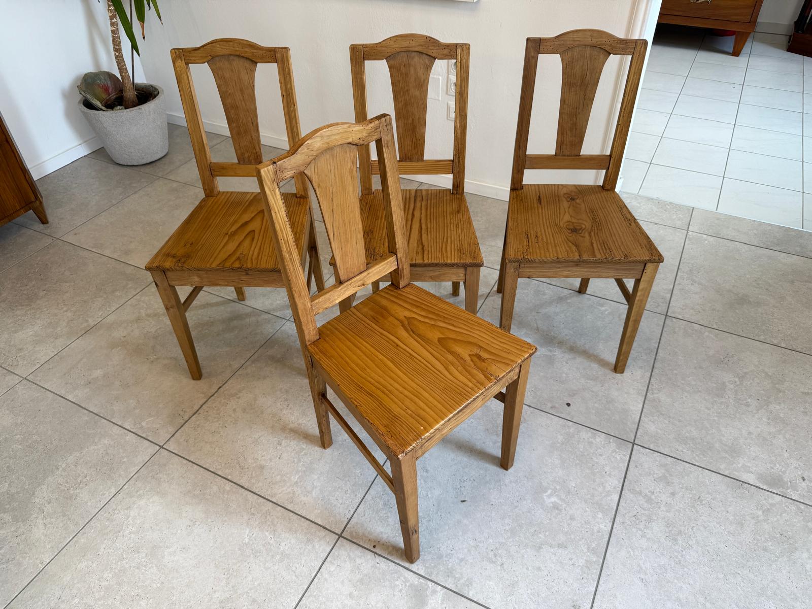 4 Originale Fichtenholz Bauernsessel Sessel G2035