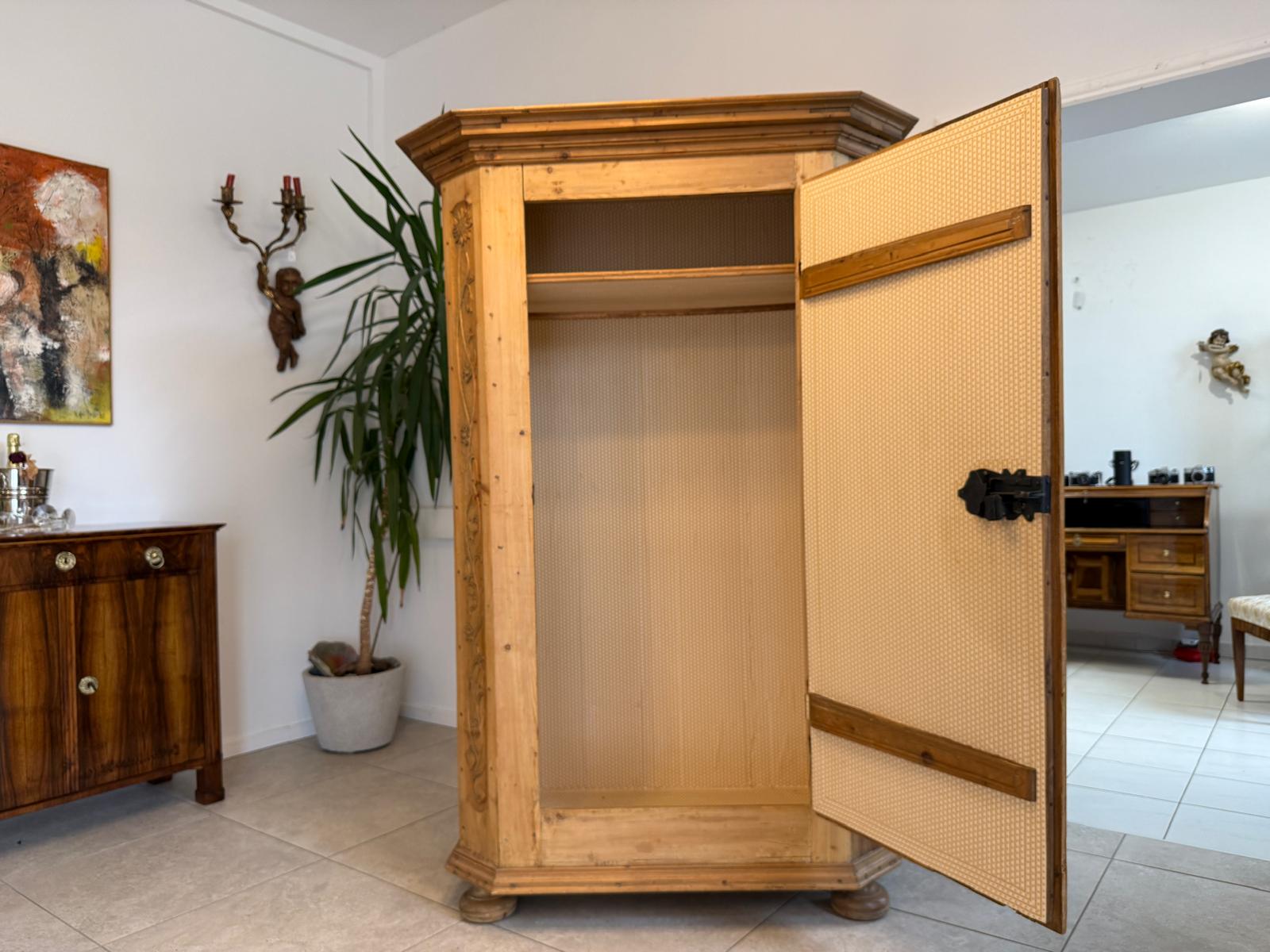 Originaler Biedermeier Bauernschrank Naturholzschrank G2119