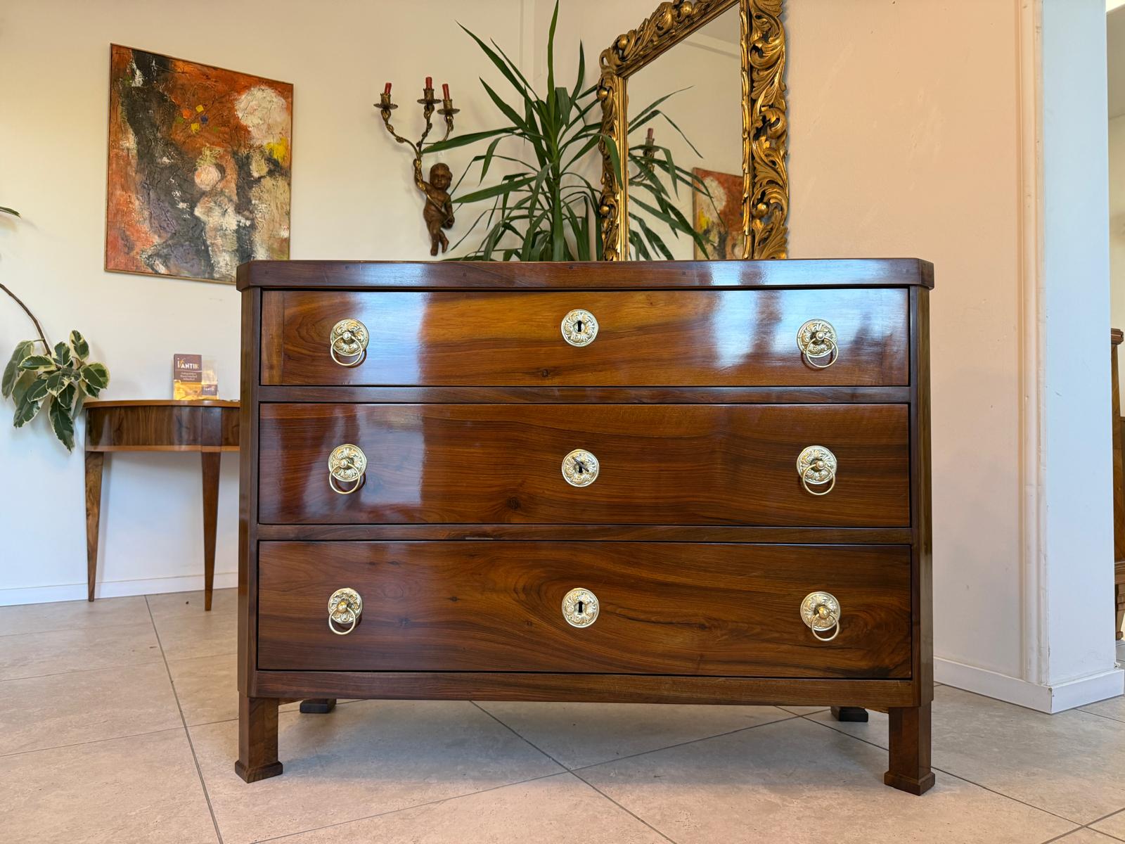SALE Restaurierte Biedermeier Schreibkommode Nussholz Antiquität Antikmöbel G2158