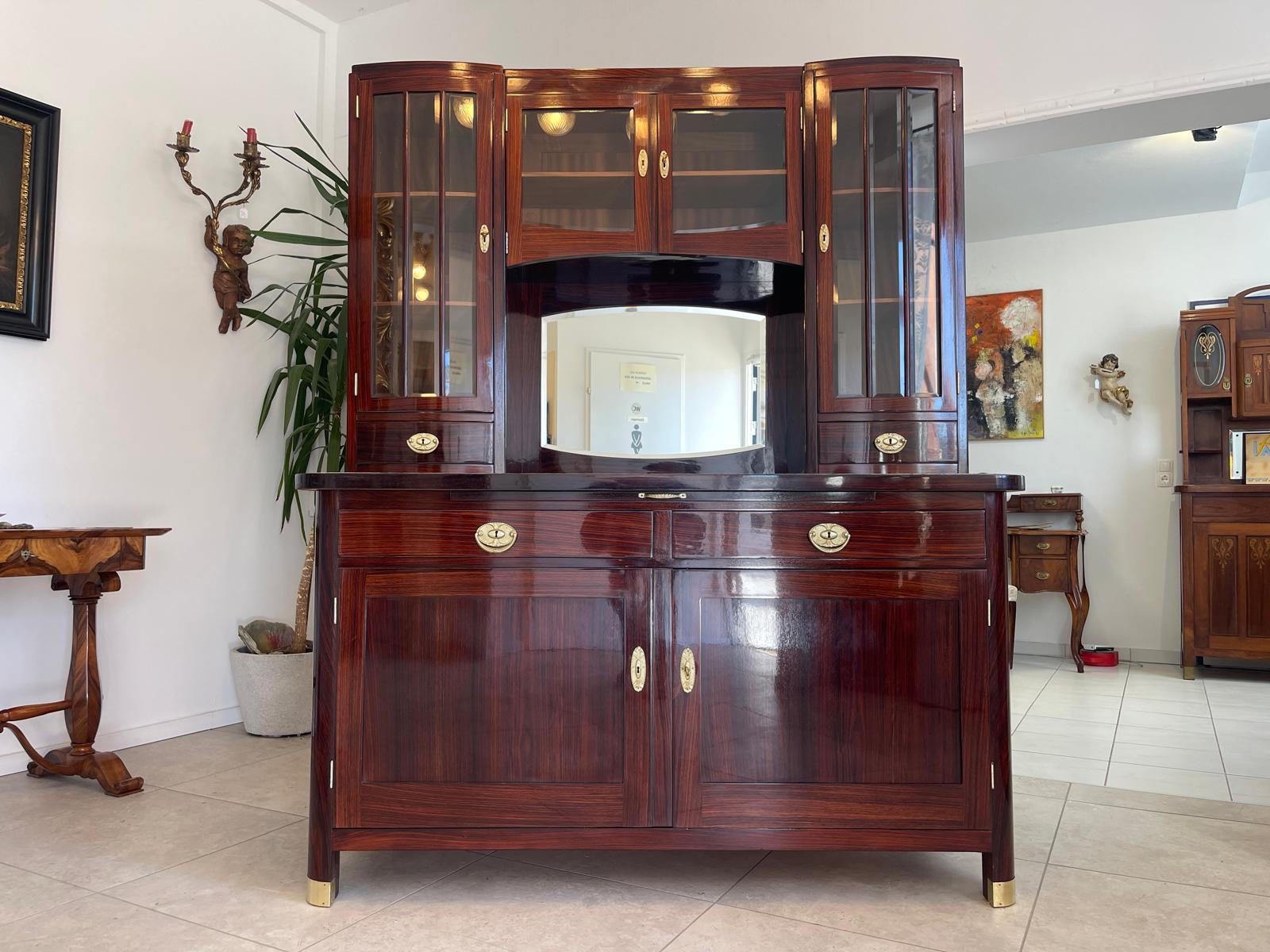 Sale Restauriertes Jugendstil Designerbuffet Aufsatzbuffet Originalstück G1377