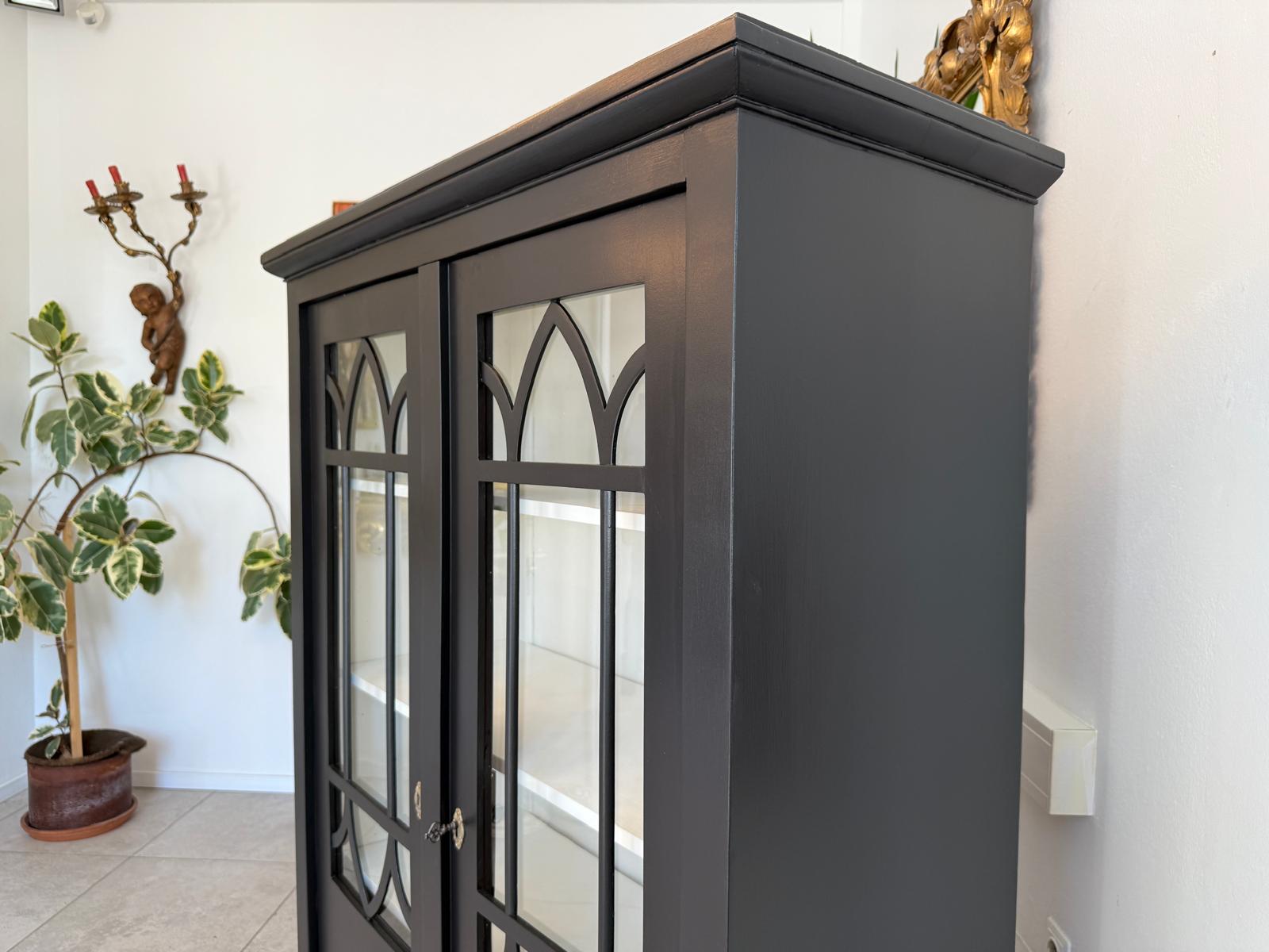 Restaurierte Jugendstil Vitrine / Bücherschrank/ Antiquität / Originalstück G1915