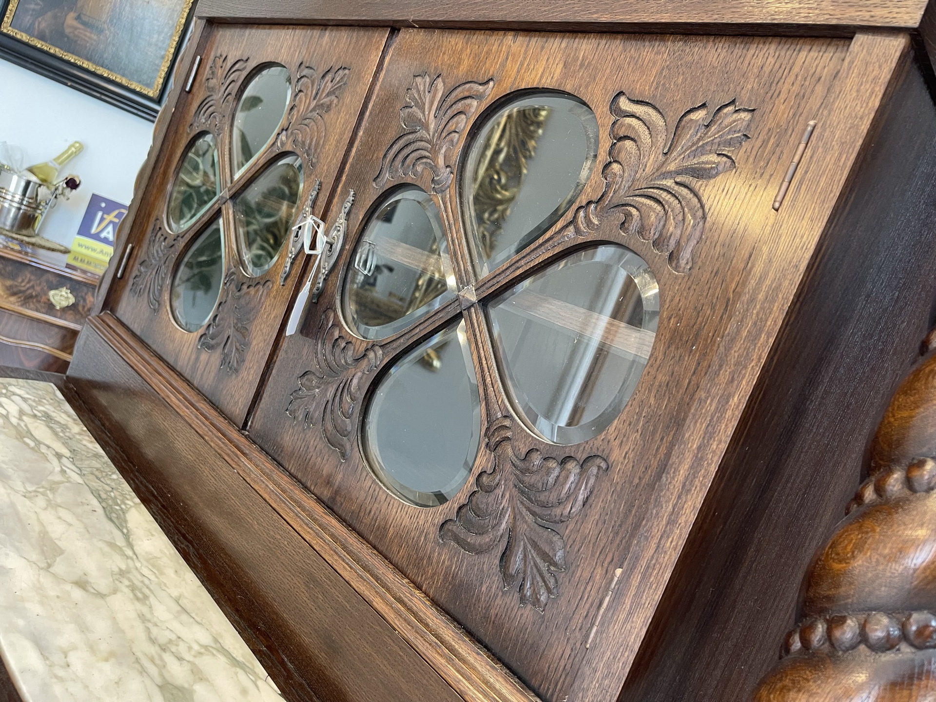 antiquitaeten_92 Originales Historismus Aufsatzbuffet Altarschrank B1533
