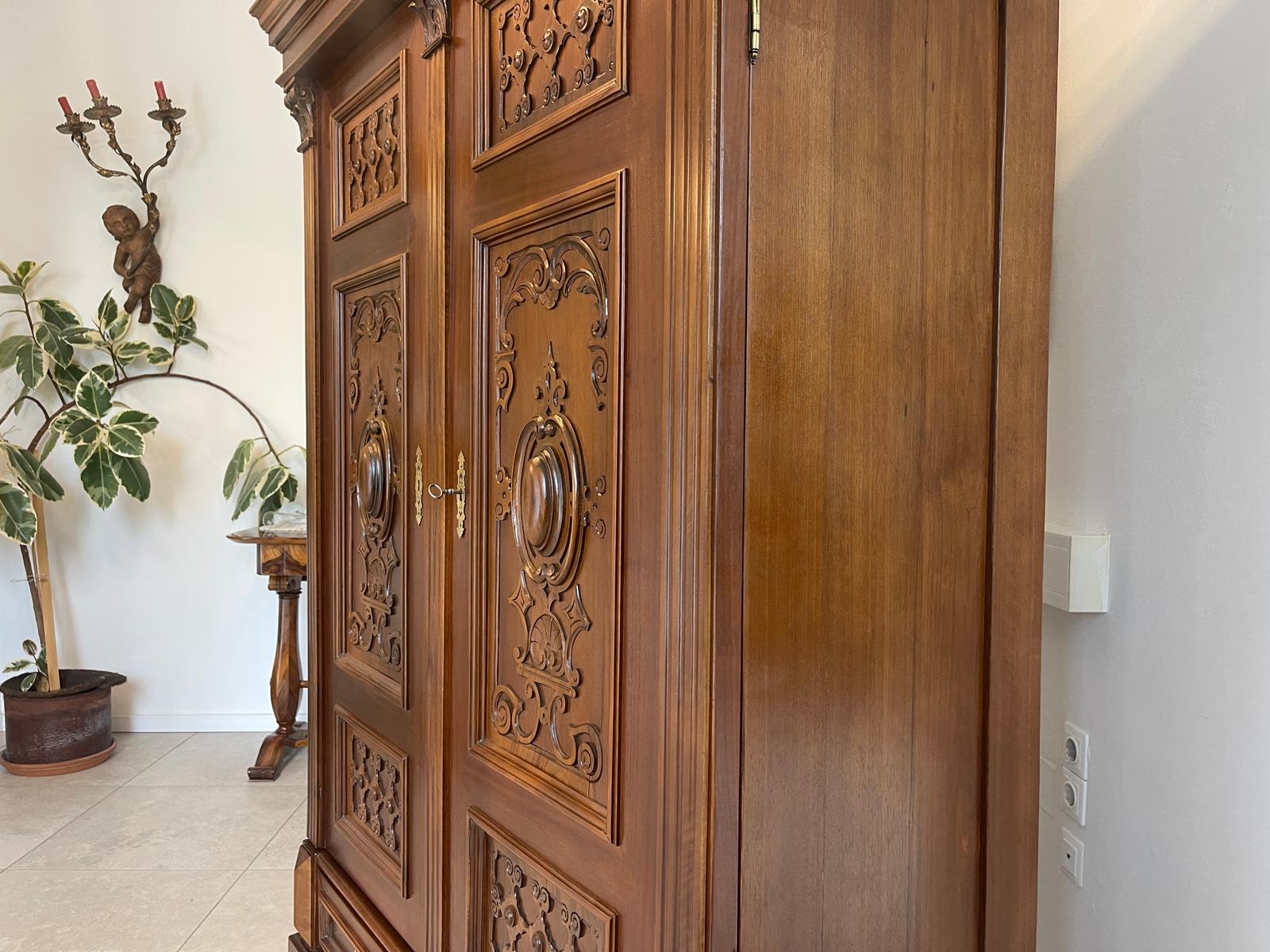 originaler Gründerzeit Schrank Kleiderschrank G1602