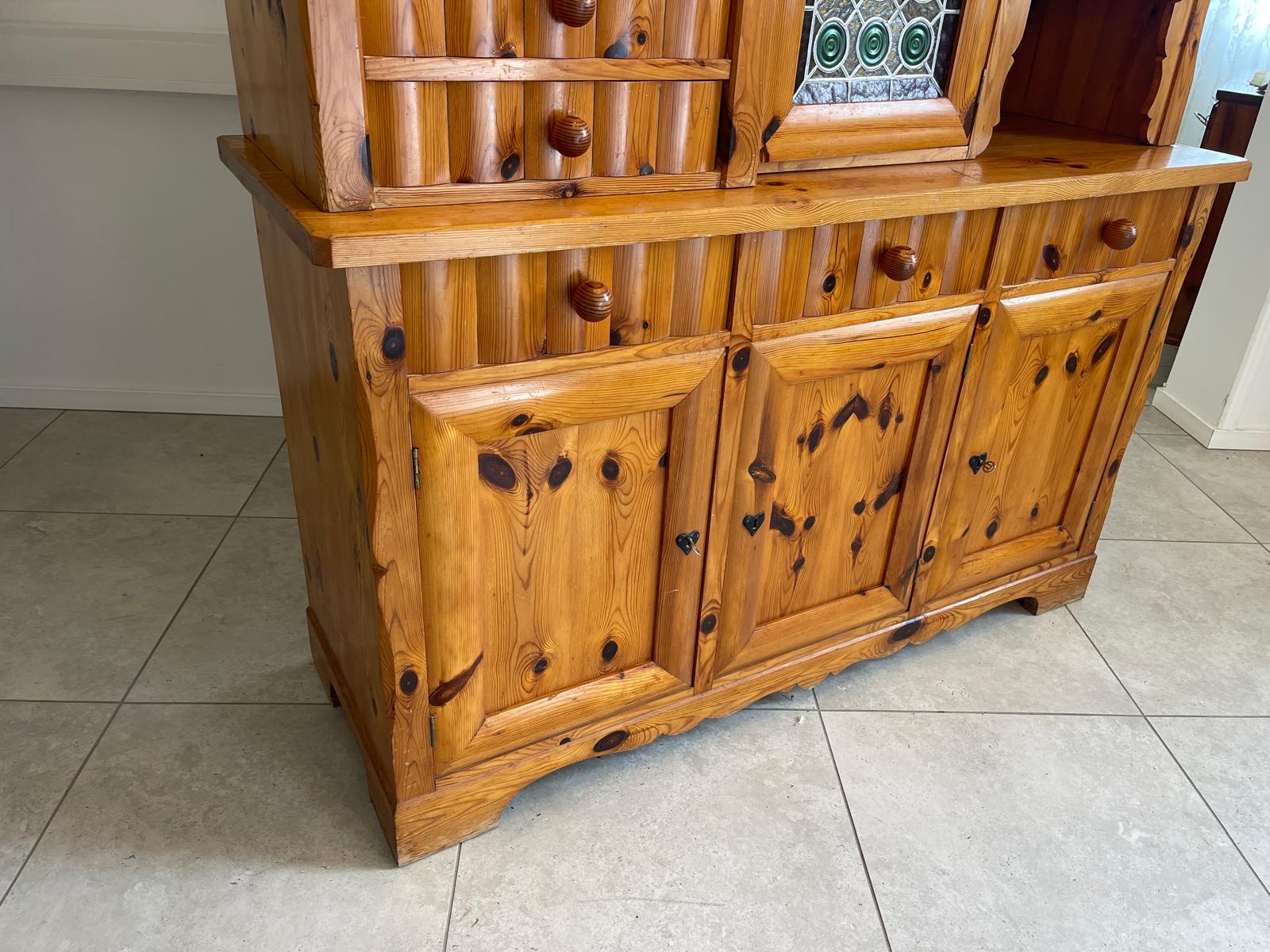 Zirbenholz Kredenz Butzenglas Küchenschrank G1173