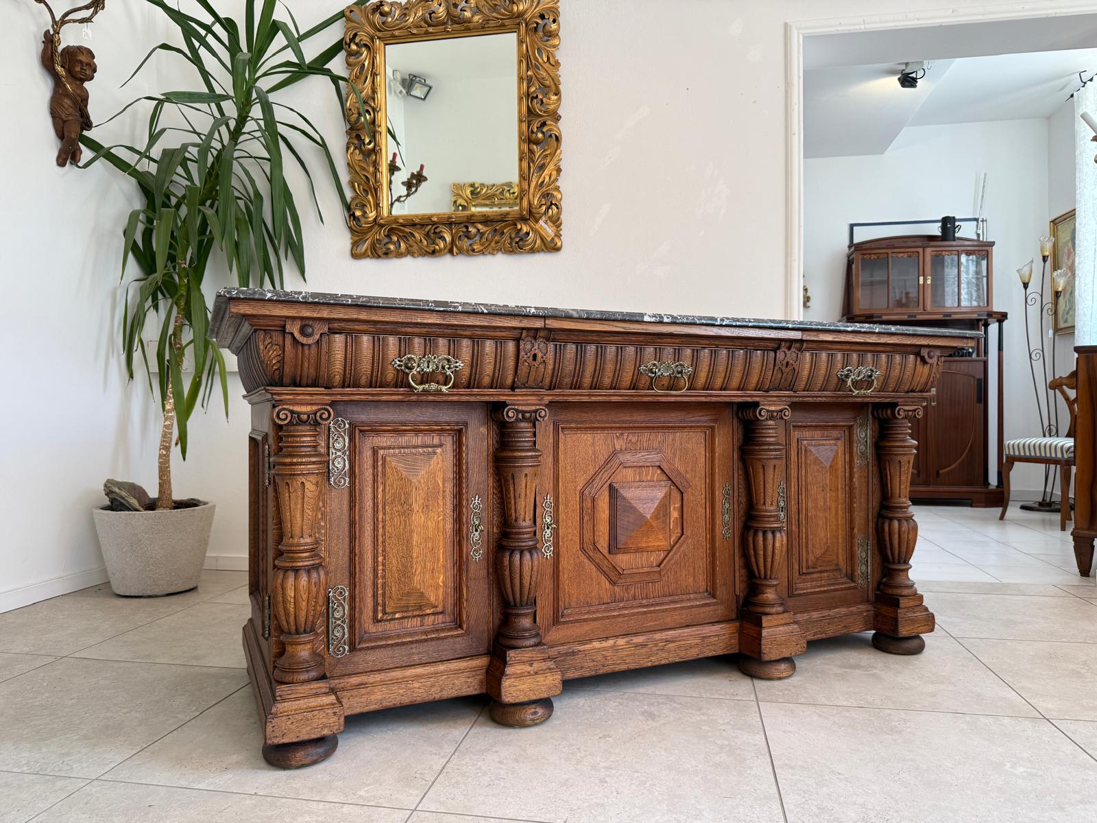 Sale Säulenanrichte Gründerzeit Anrichte Schrank Antiquität G1774