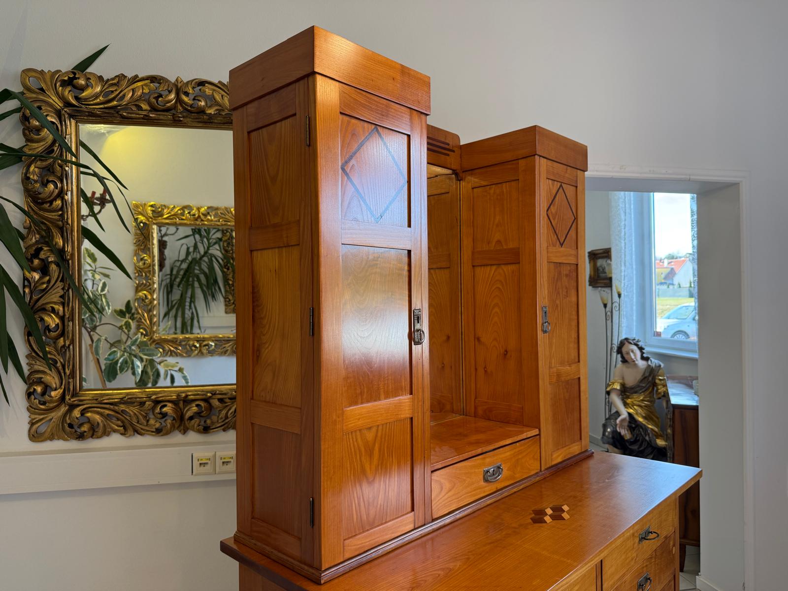 SALE Originale Jugendstil Bücherschrank Kasten Vitrine D1177