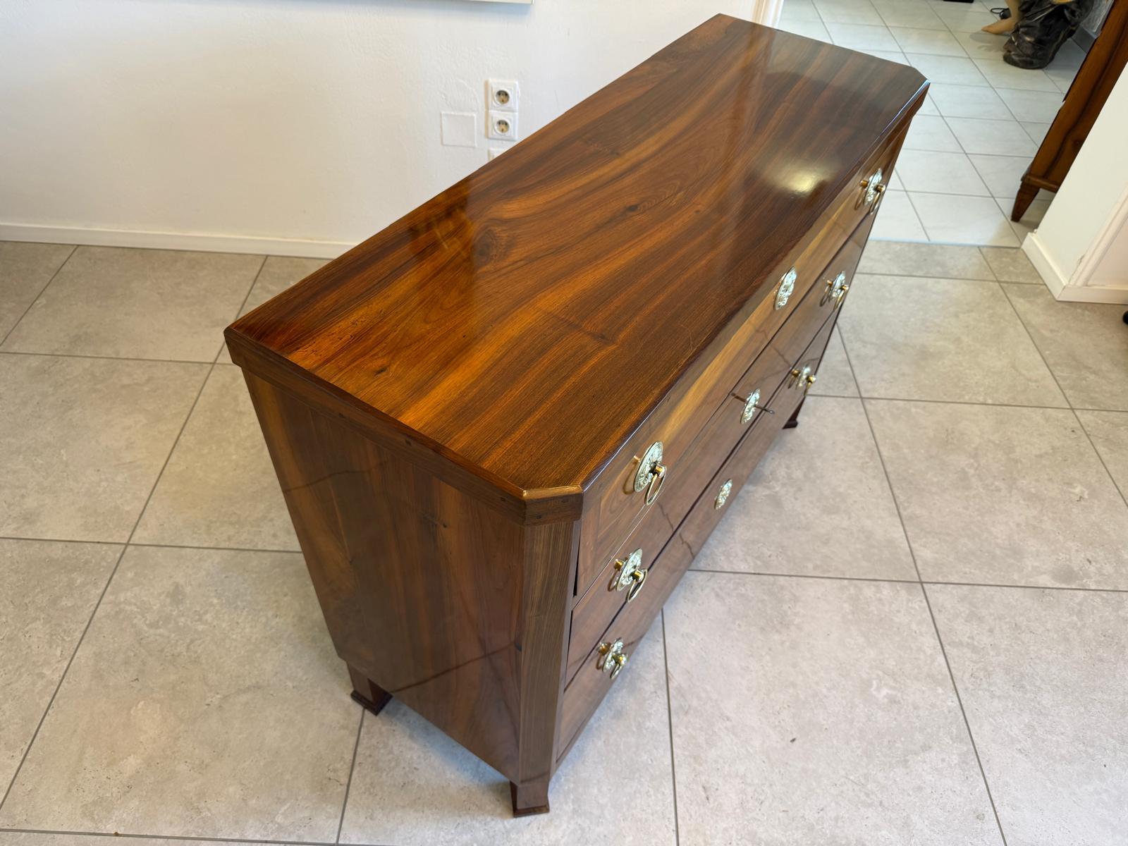 SALE Restaurierte Biedermeier Schreibkommode Nussholz Antiquität Antikmöbel G2158