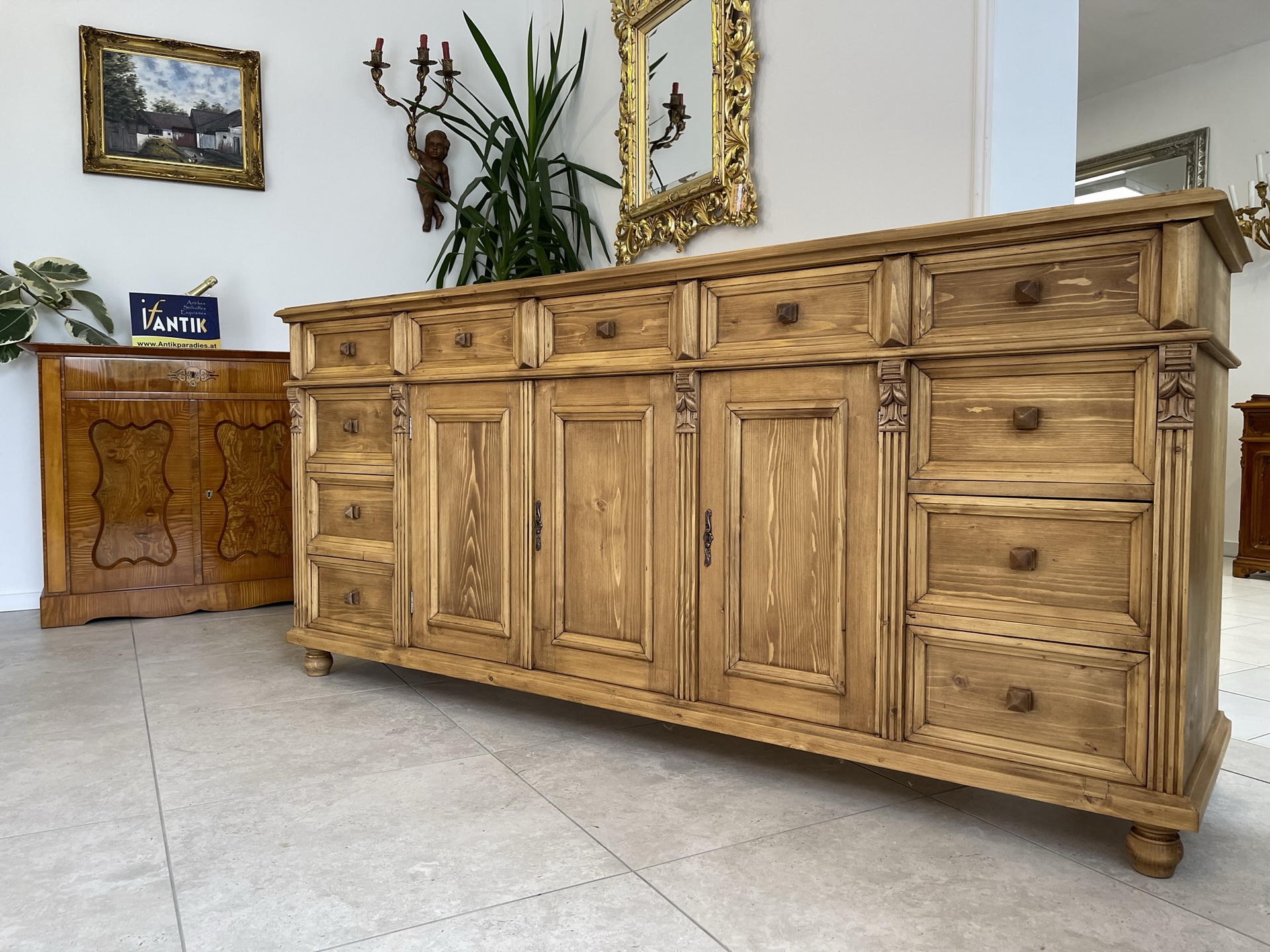 Chesterfield-Bauernschrank_03 urige 11 Ladenkommode Ladenschrank Apothekerschrank B1967