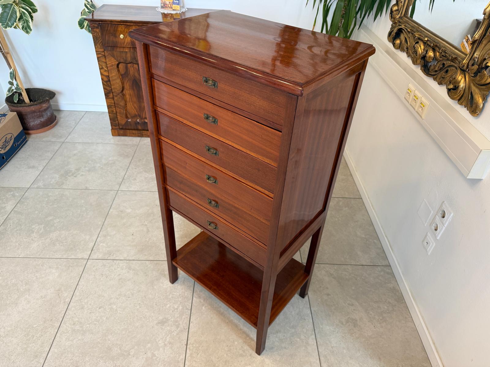 Jugendstil Aktenschrank Büroschrank restauriert Eichenholz D2476