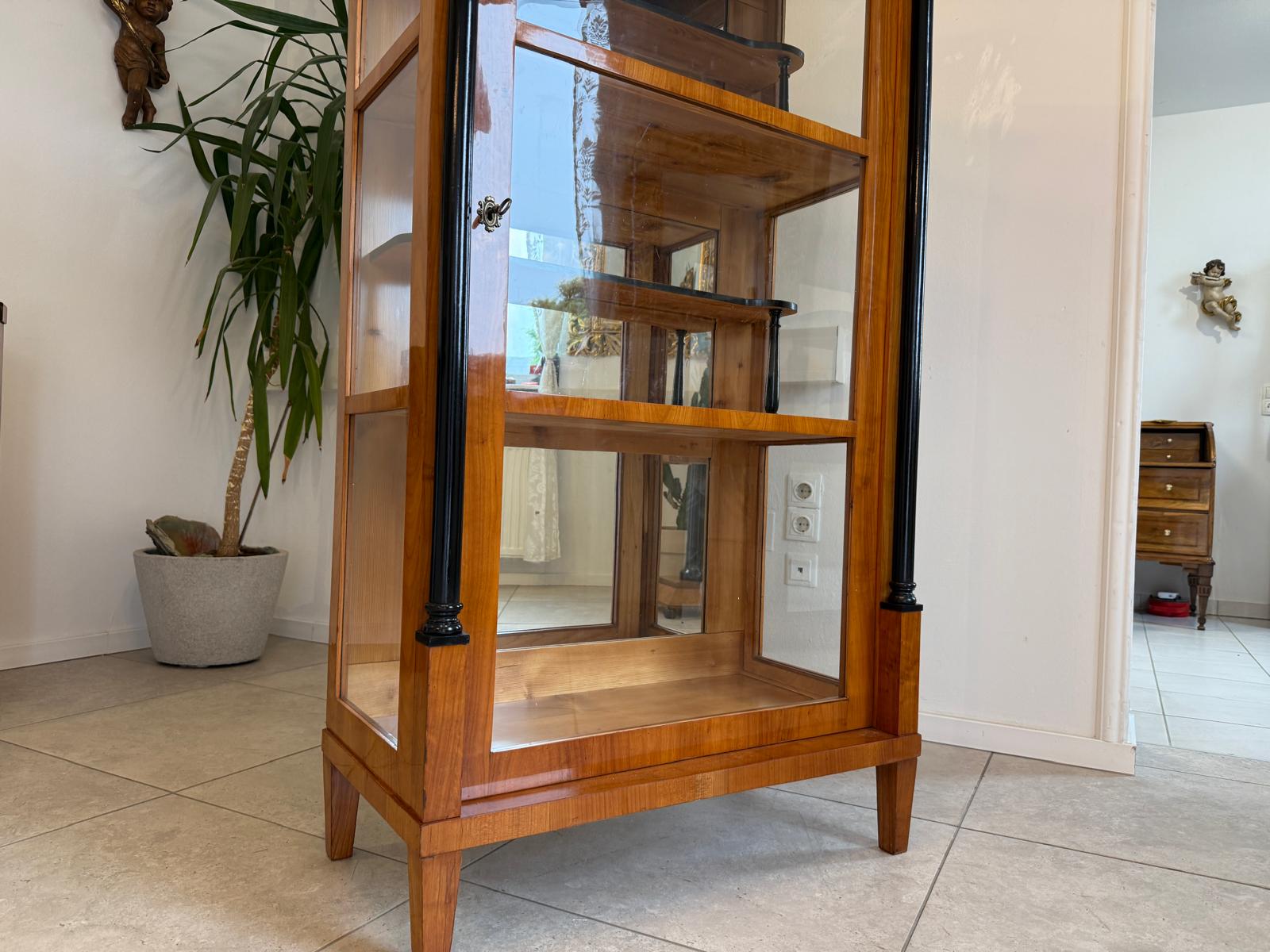 Restaurierte Biedermeier Vitrine Bücherschrank Glasschrank G2050